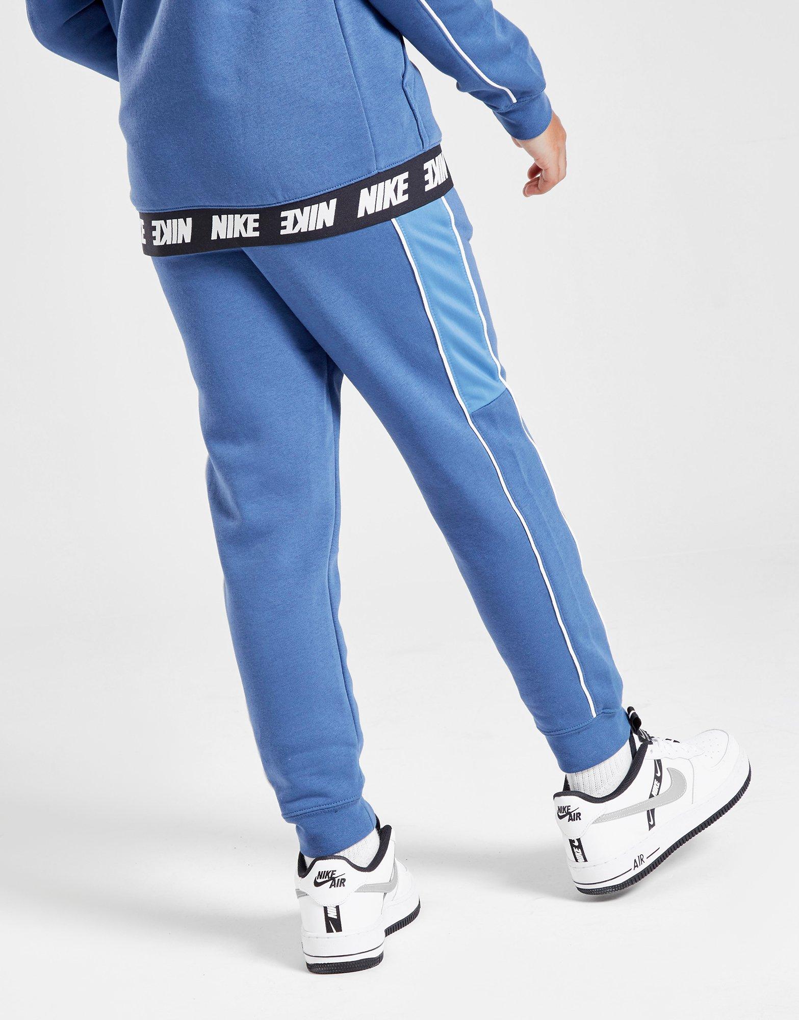 nike hybrid fleece joggers blue