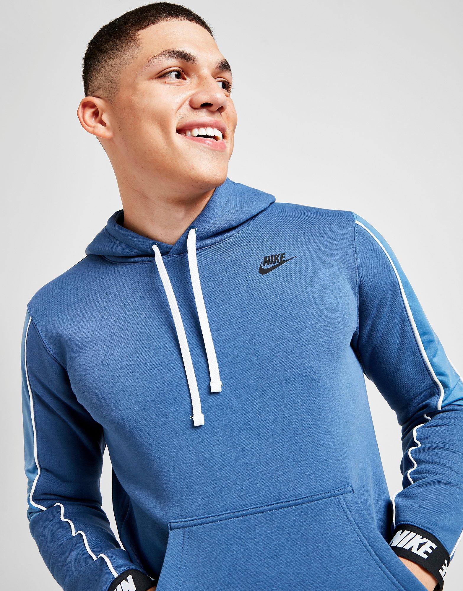 nike blue overhead hoodie