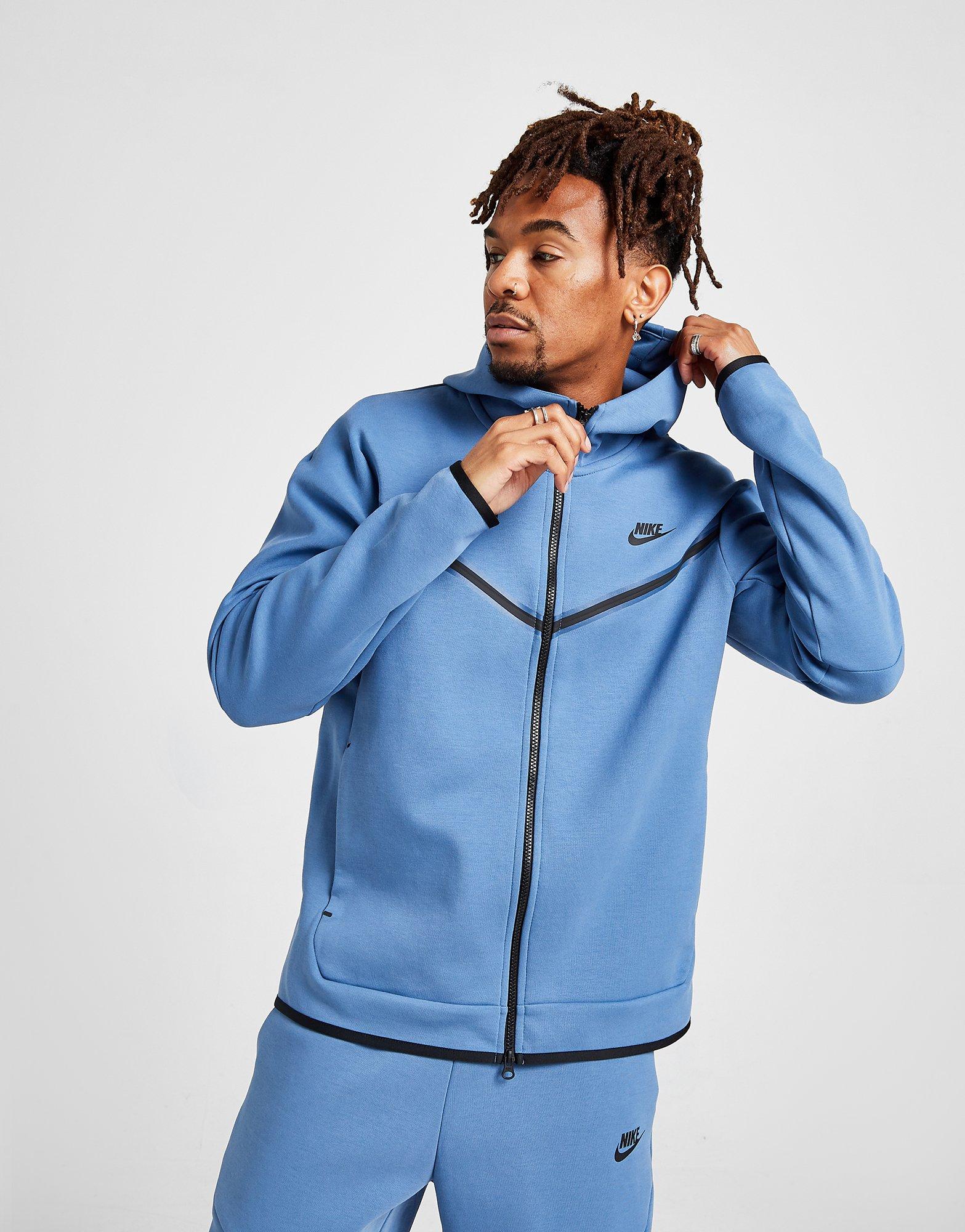 nike tech fleece hoodie blue