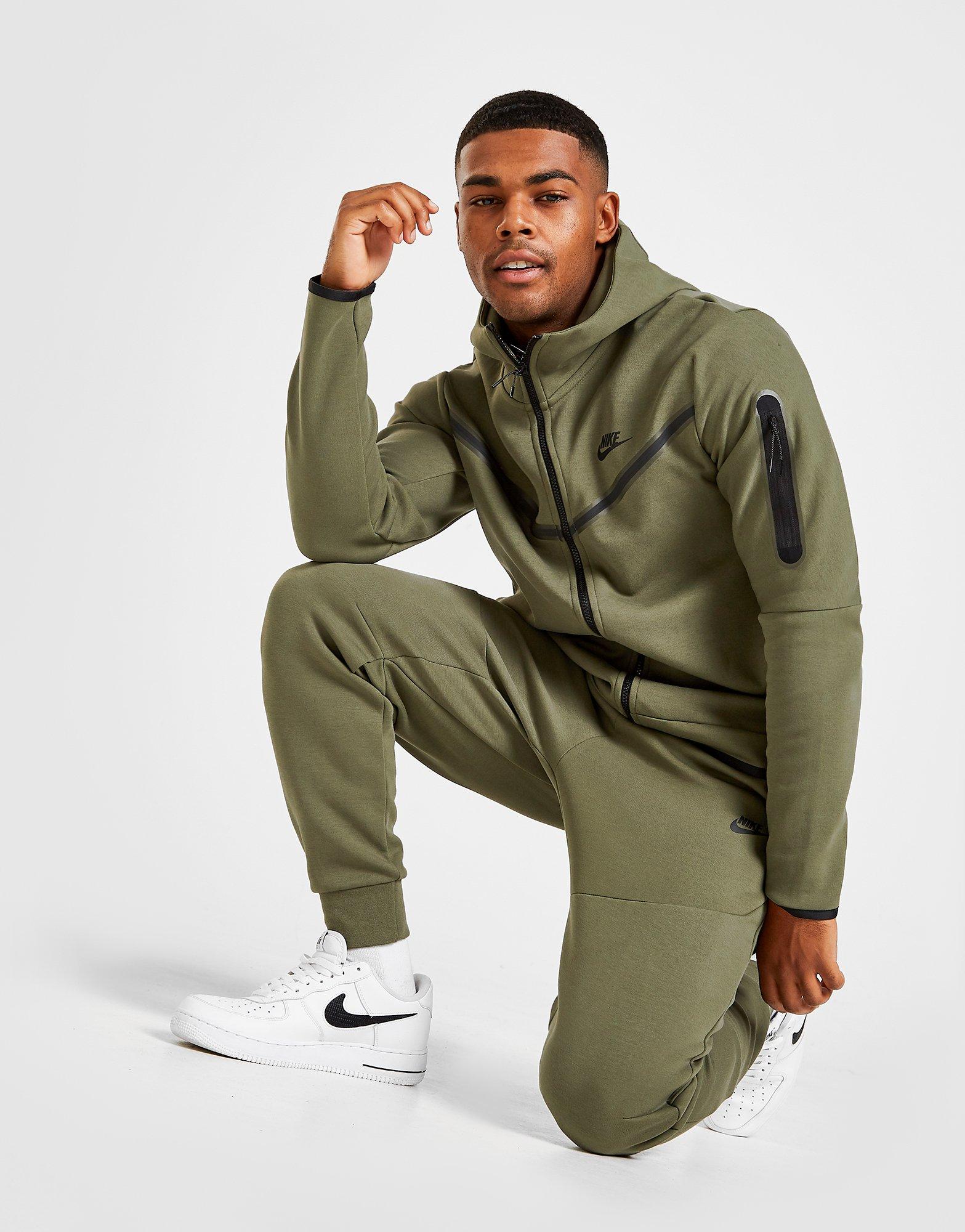nike tech fleece hoodie khaki