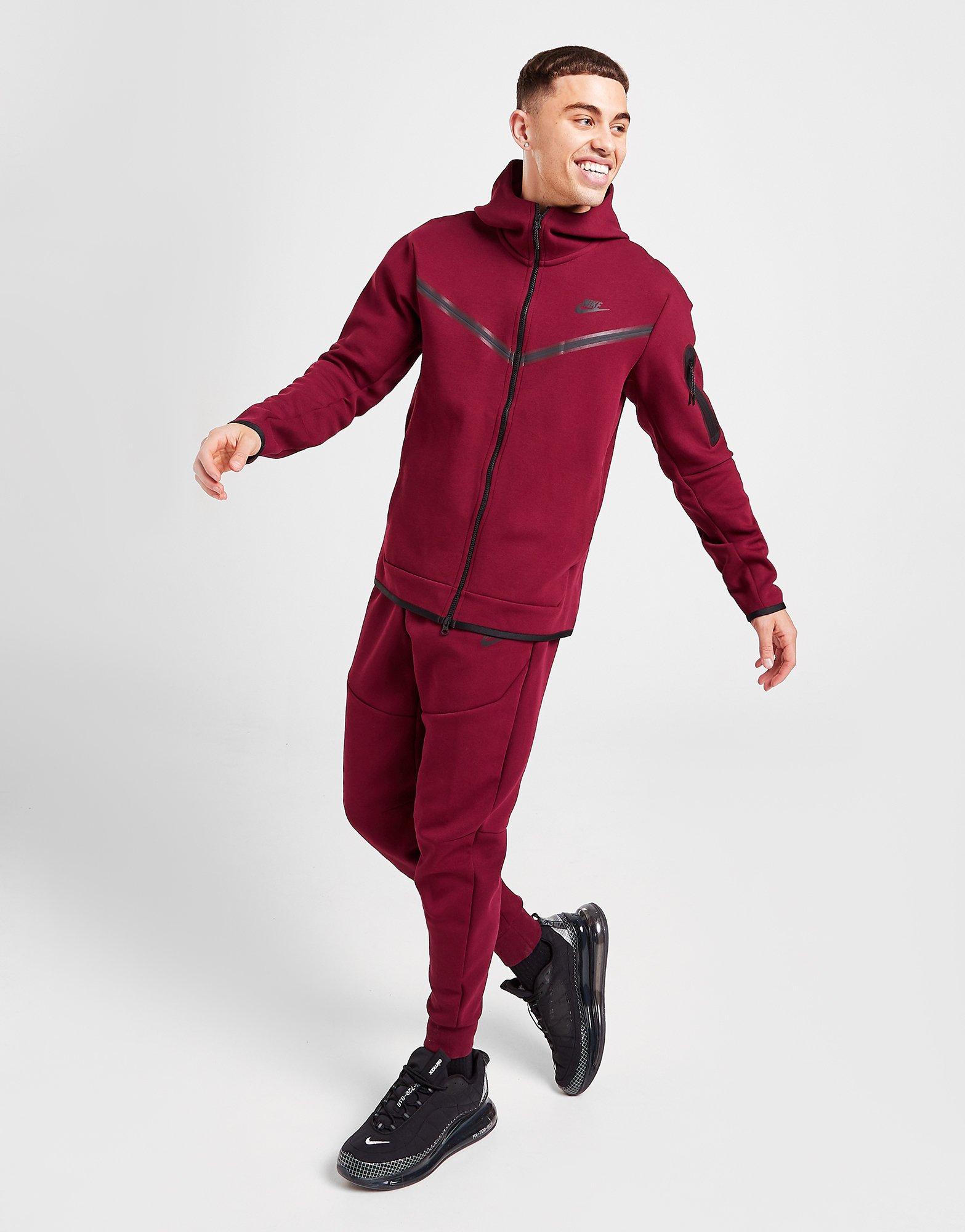 nike tech fleece red tracksuit