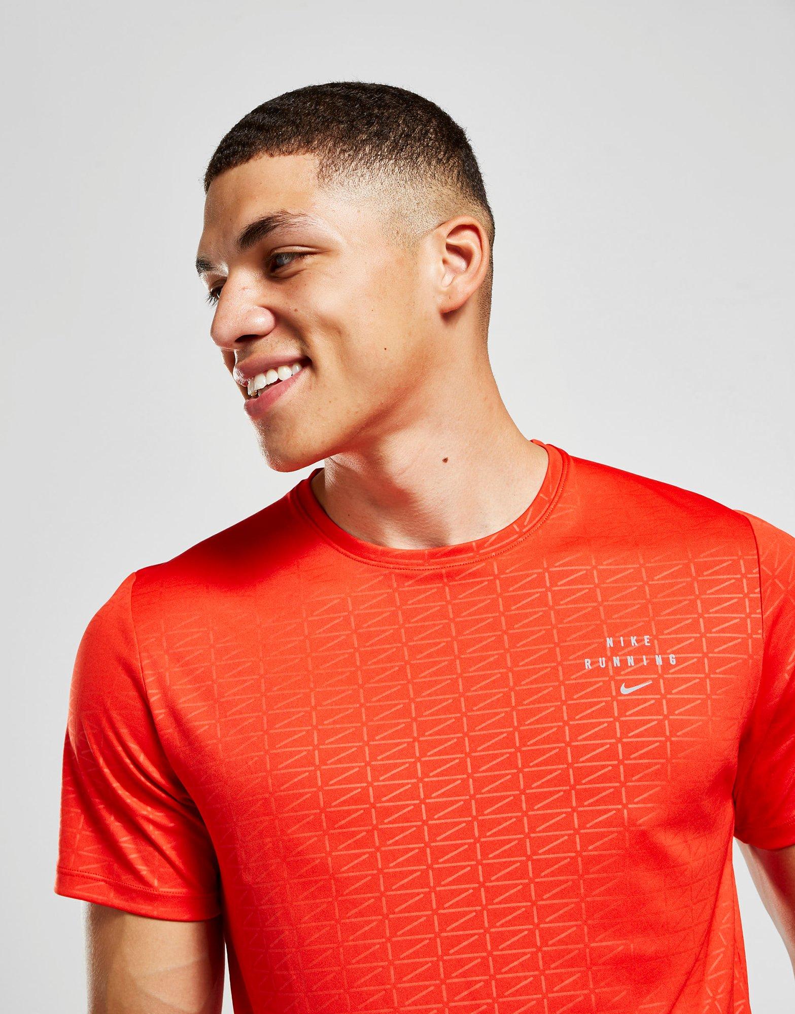 nike miler red t shirt