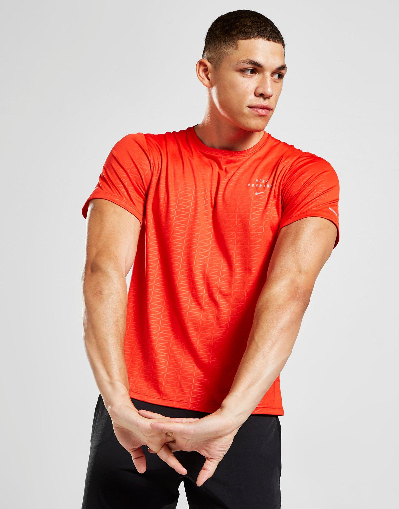 nike miler red t shirt