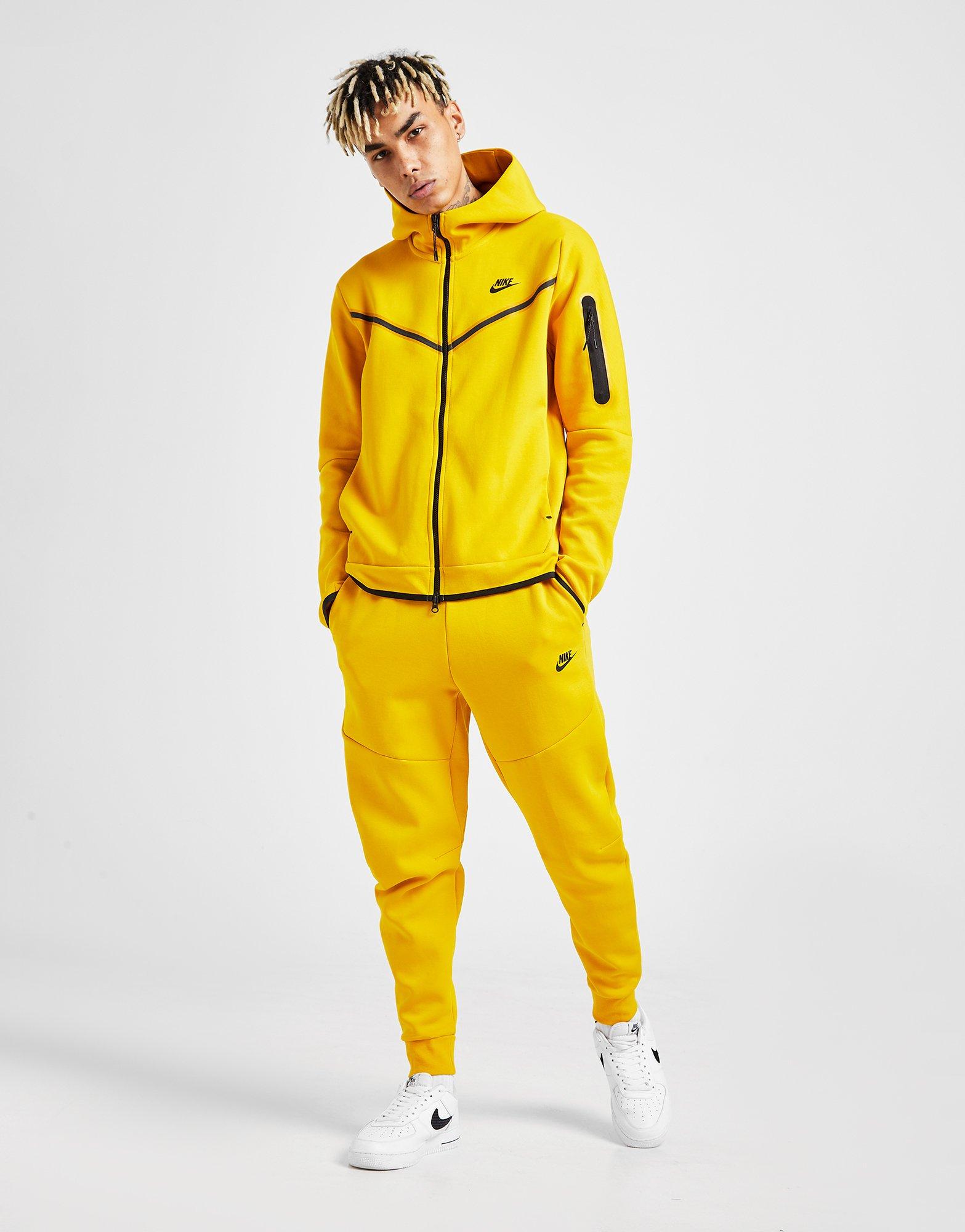 nike tech fleece tracksuit yellow