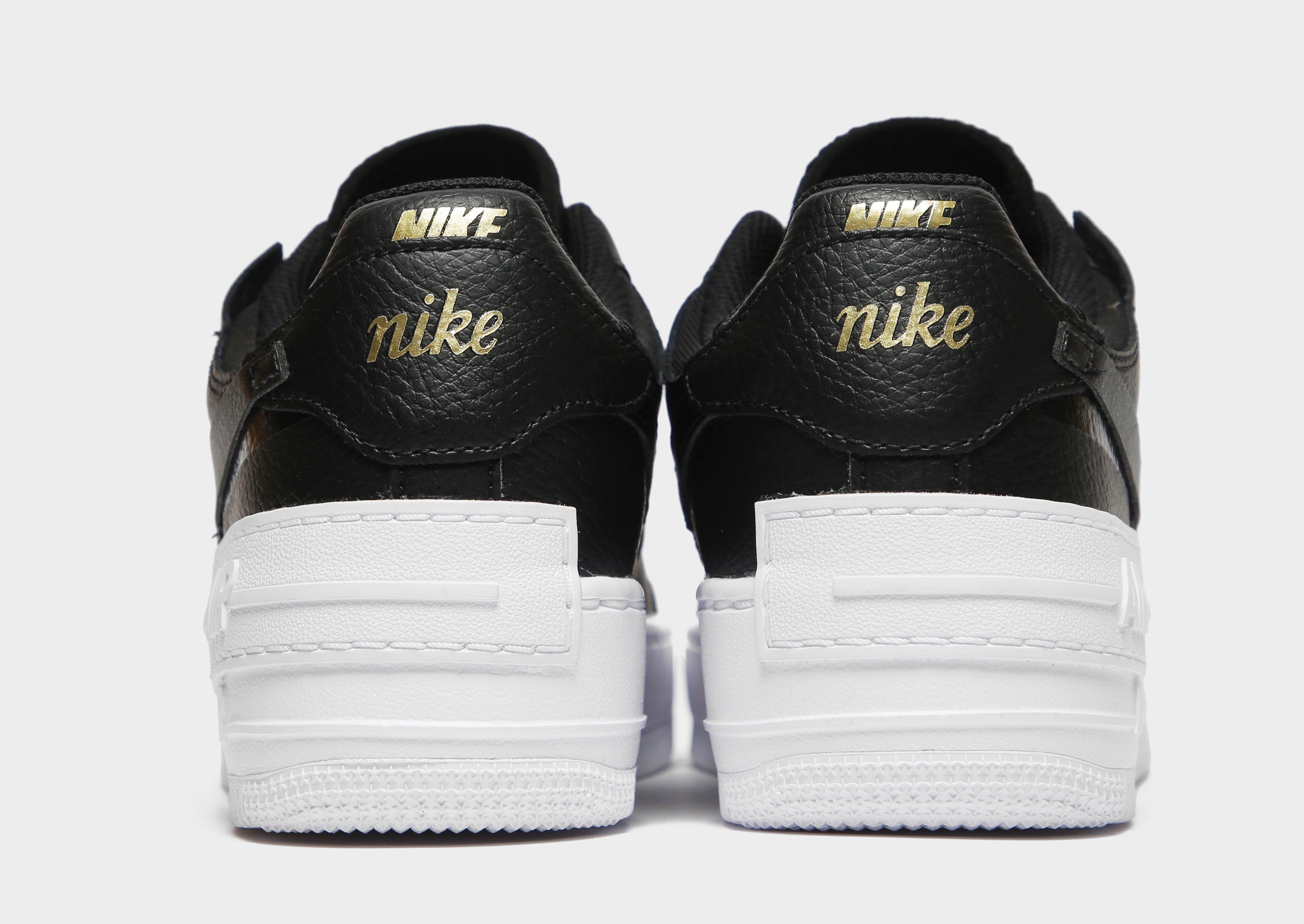 nike air force 1 shadow black white