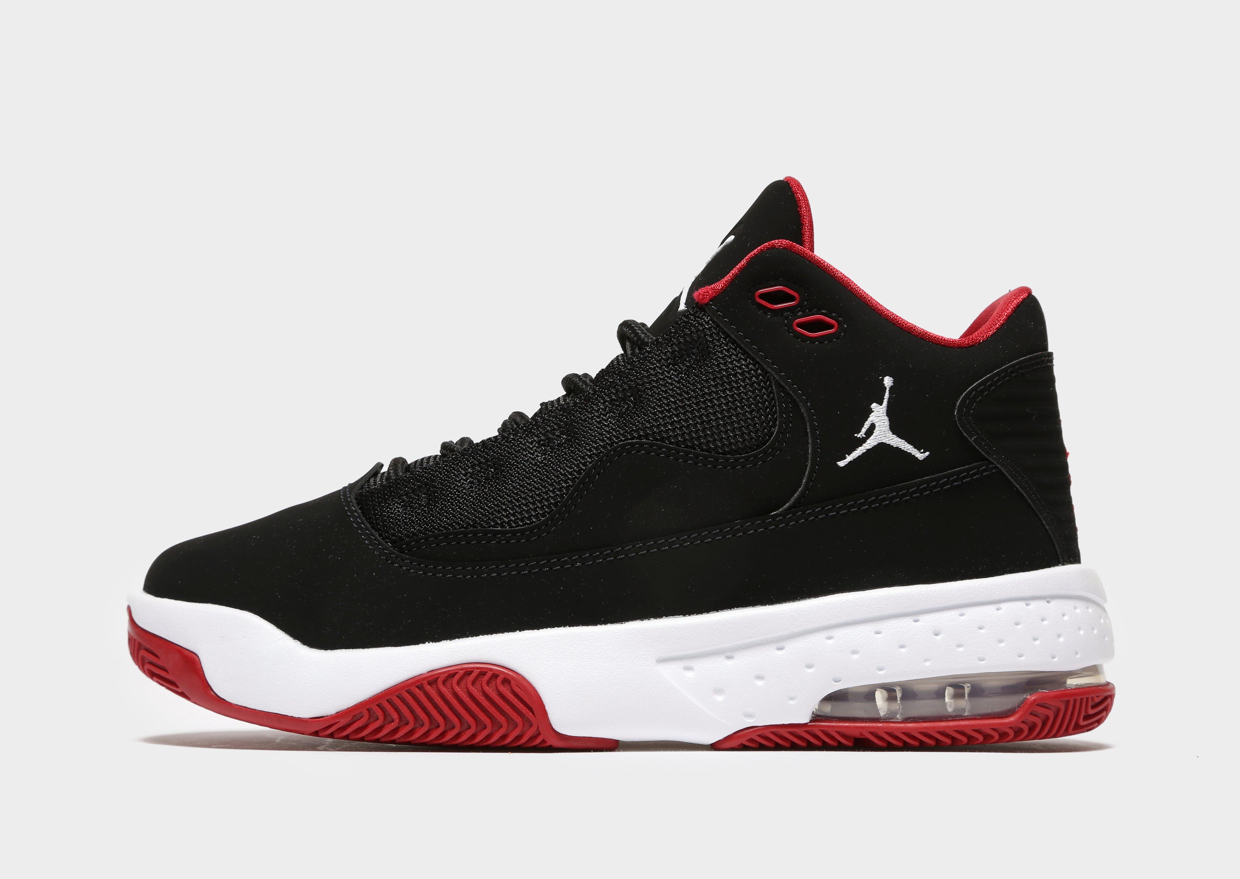 jordan max aura junior black and red