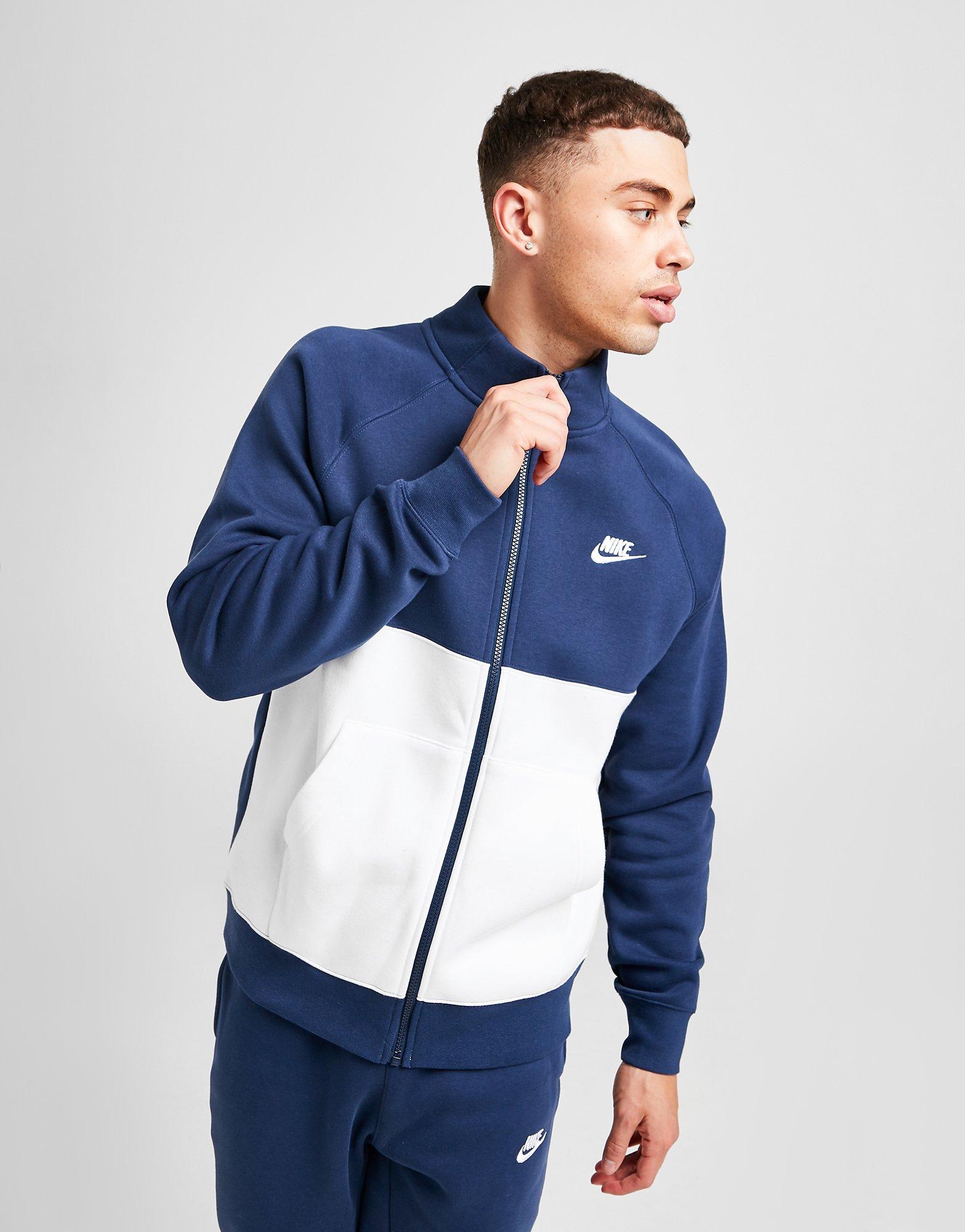 Blue Nike Chariot Fleece Full Tracksuit 