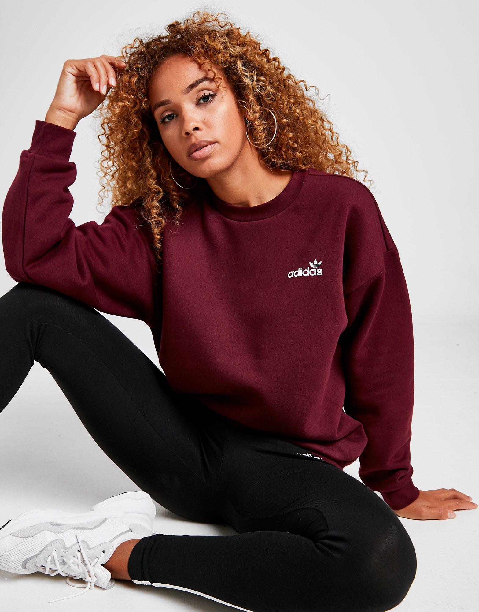 adidas originals linear fleece crew sweatshirt