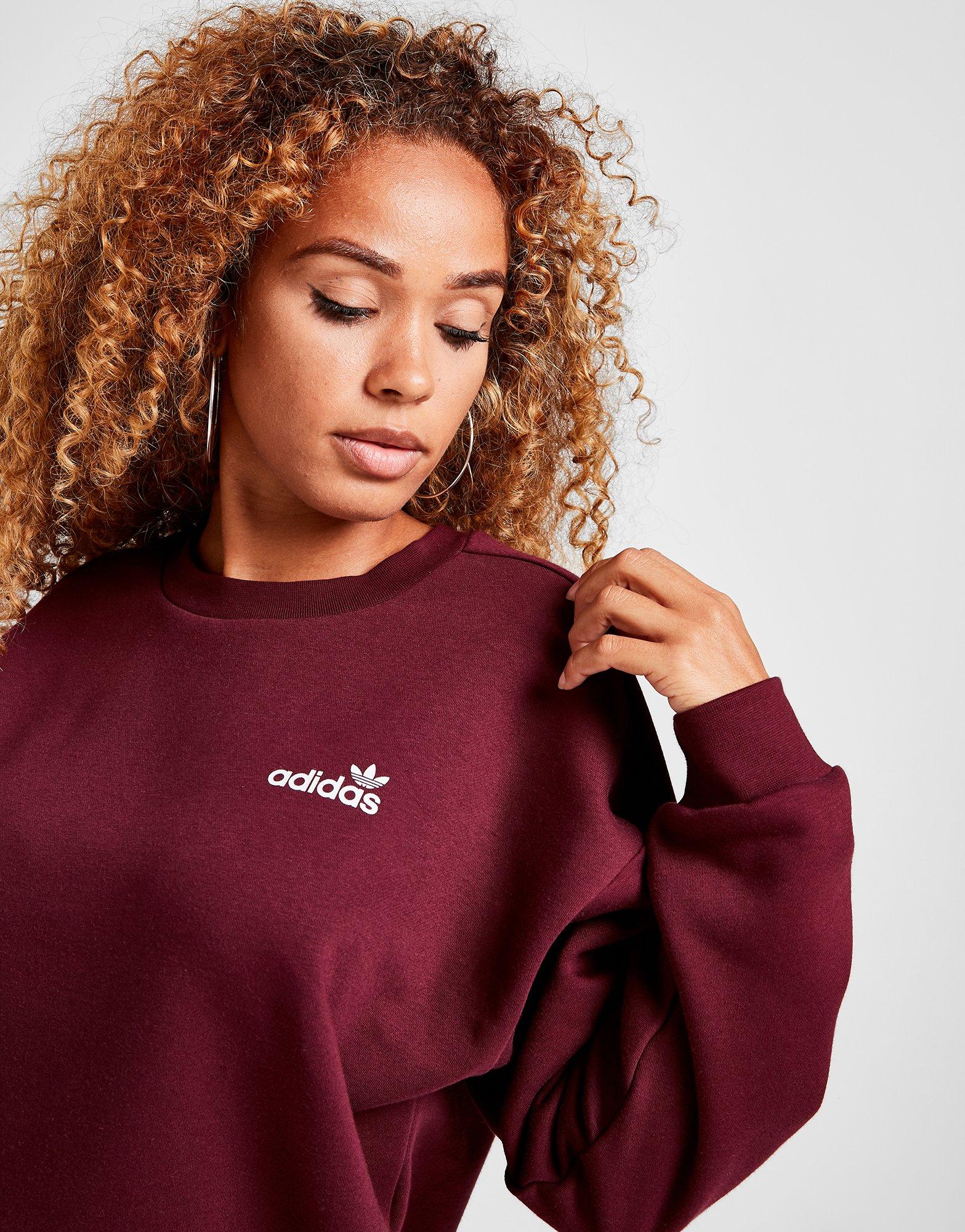 adidas originals fleece crew sweatshirt