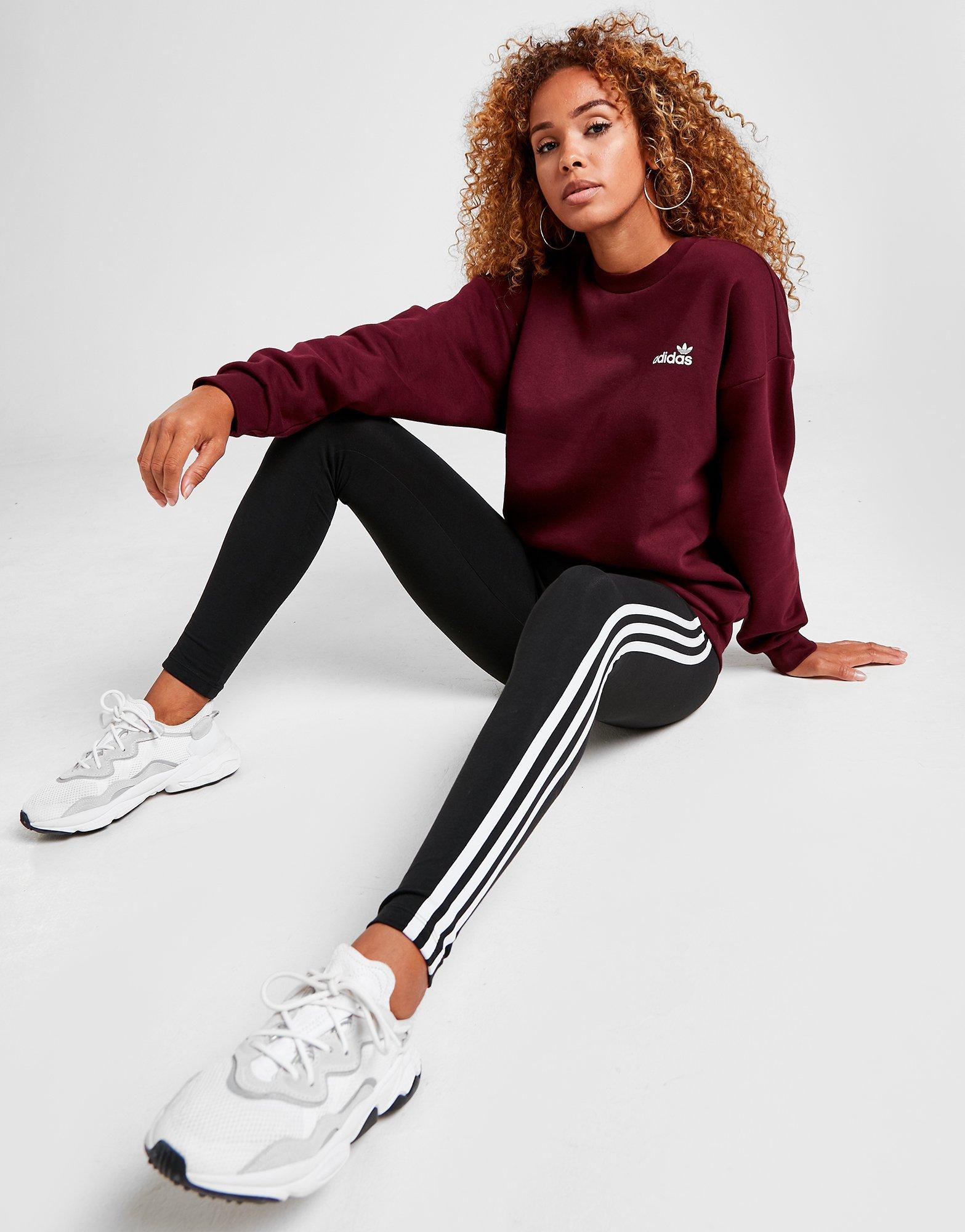 adidas originals fleece crew sweatshirt