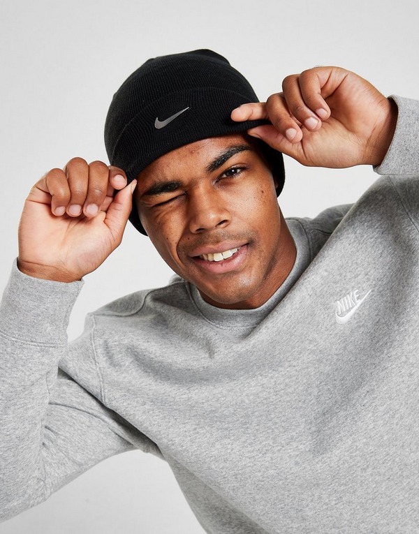 Black Nike Swoosh Beanie Hat | JD Sports