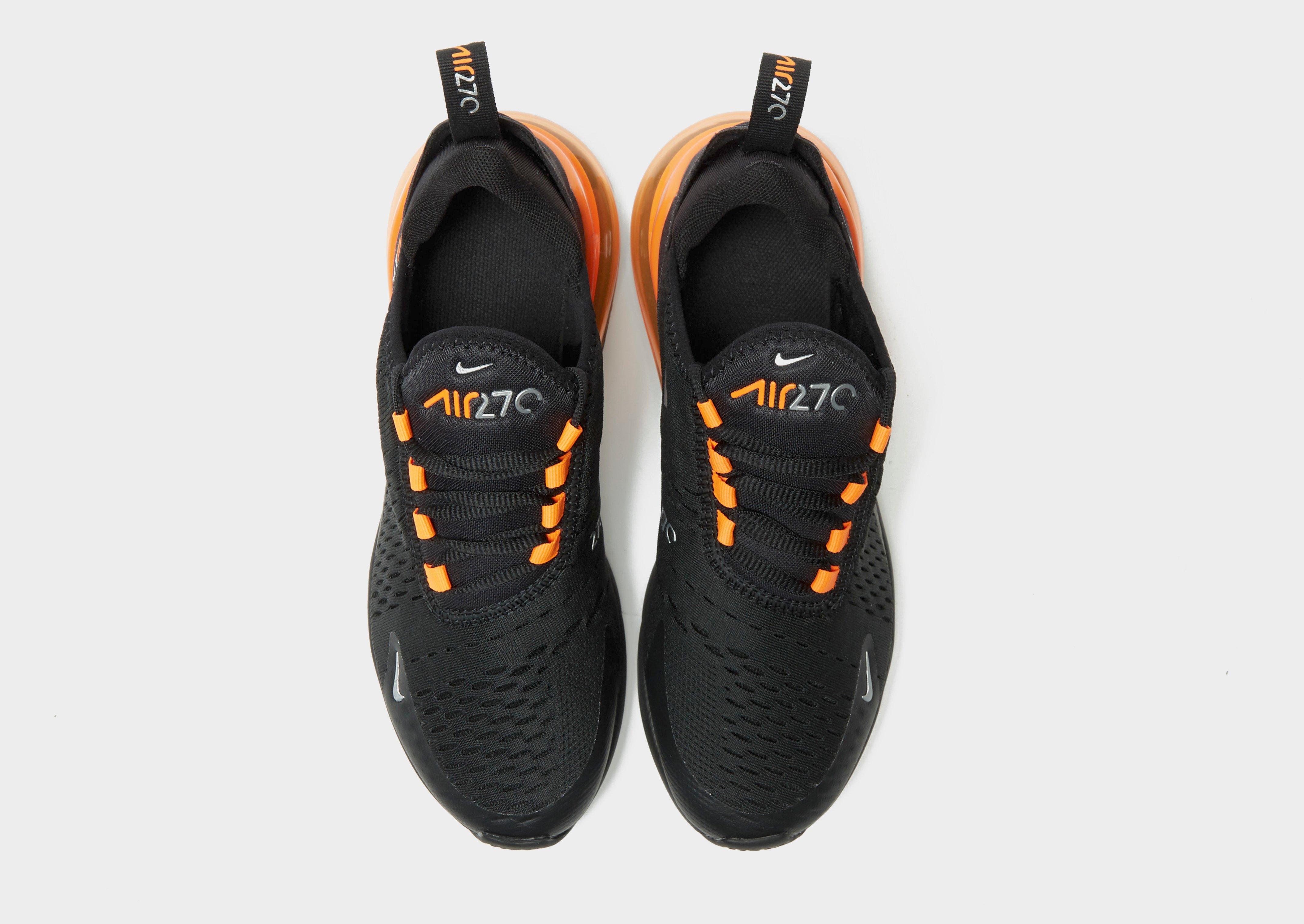 nike air max 270 junior black and orange