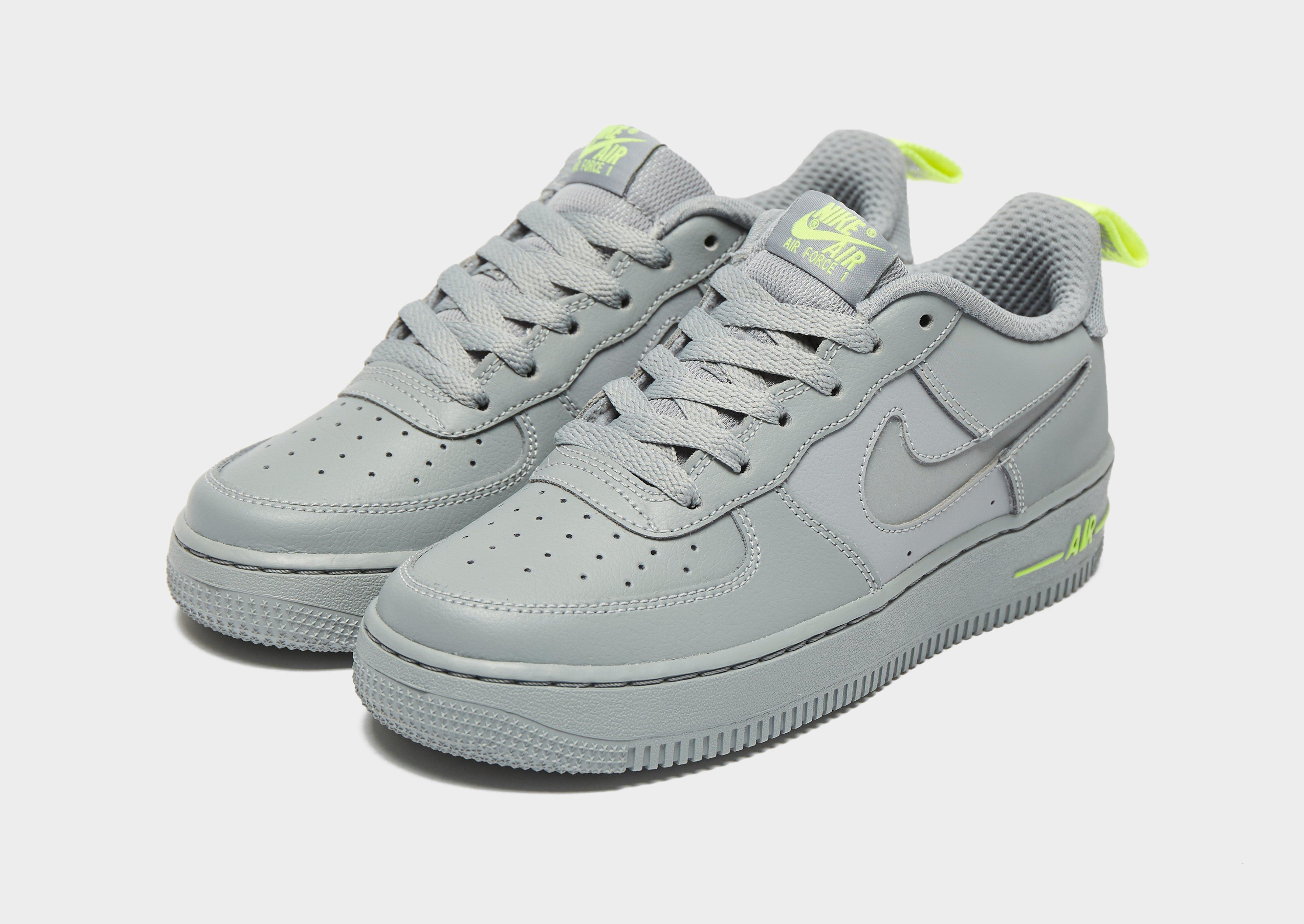 nike air force 1 grey and green