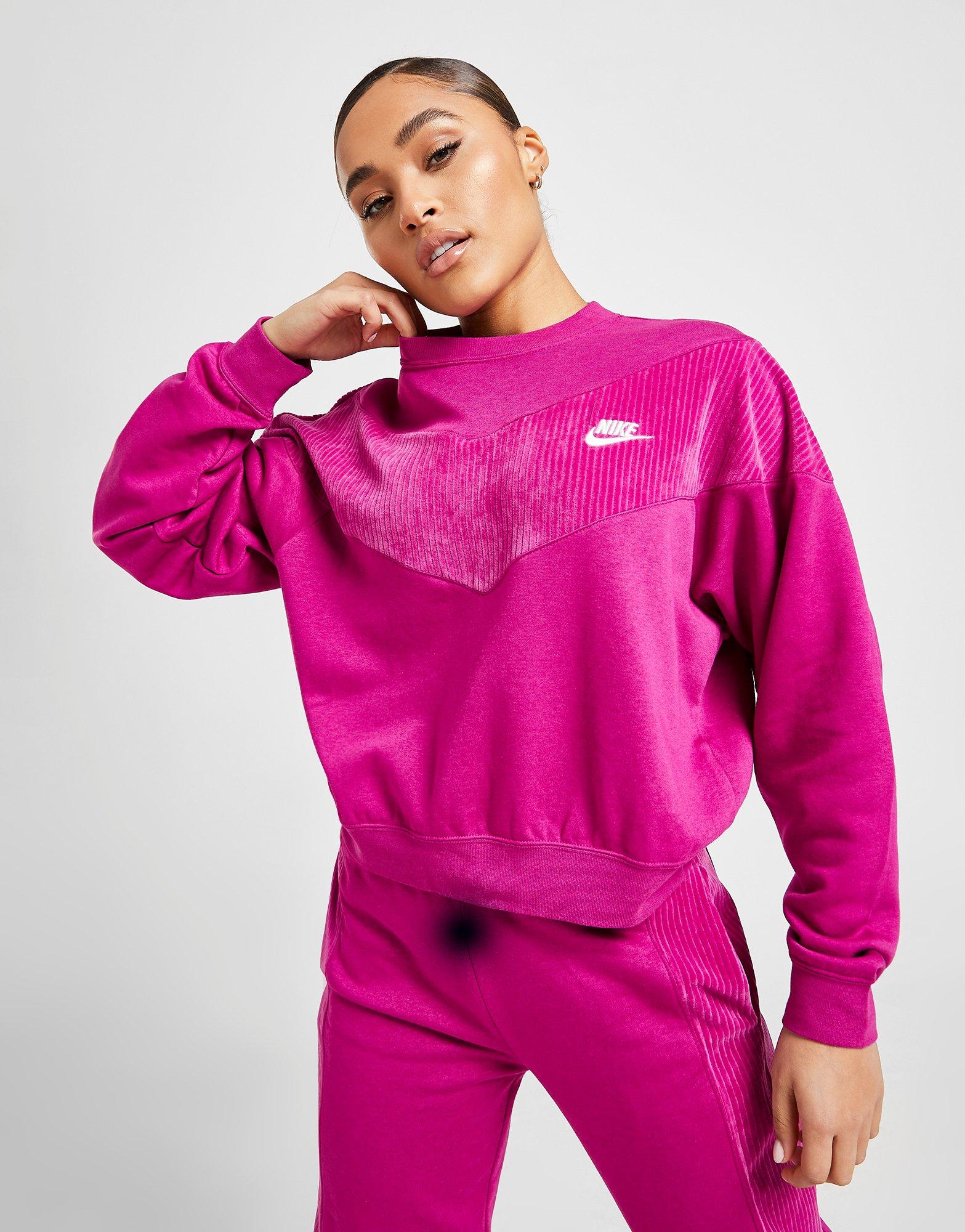 nike heritage sweatshirt pink