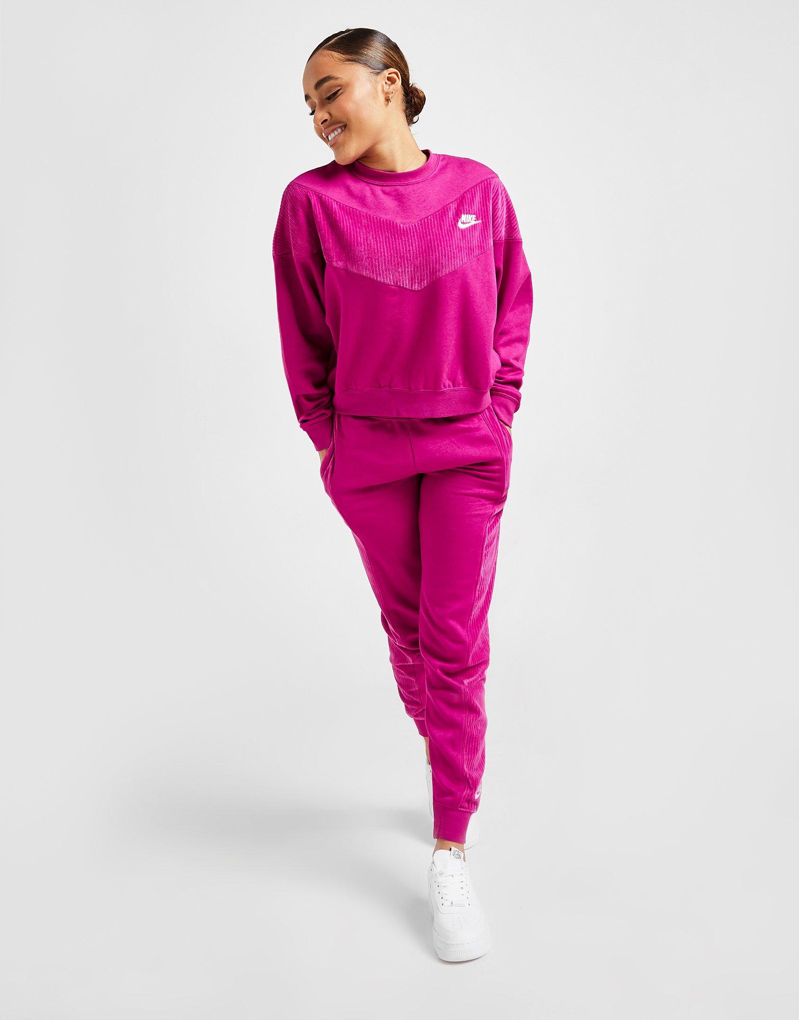 nike heritage crew sweatshirt pink