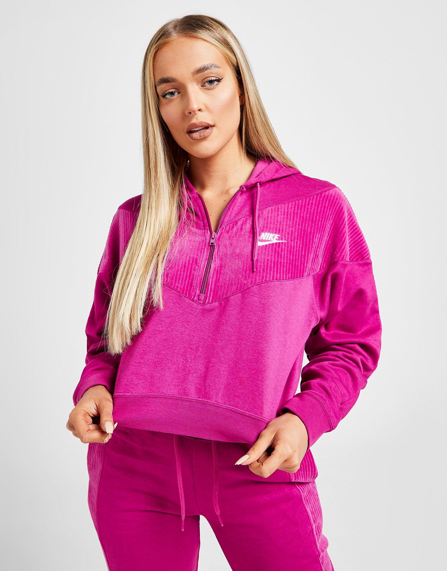 Nike Heritage Velour 1/4 Zip Hoodie