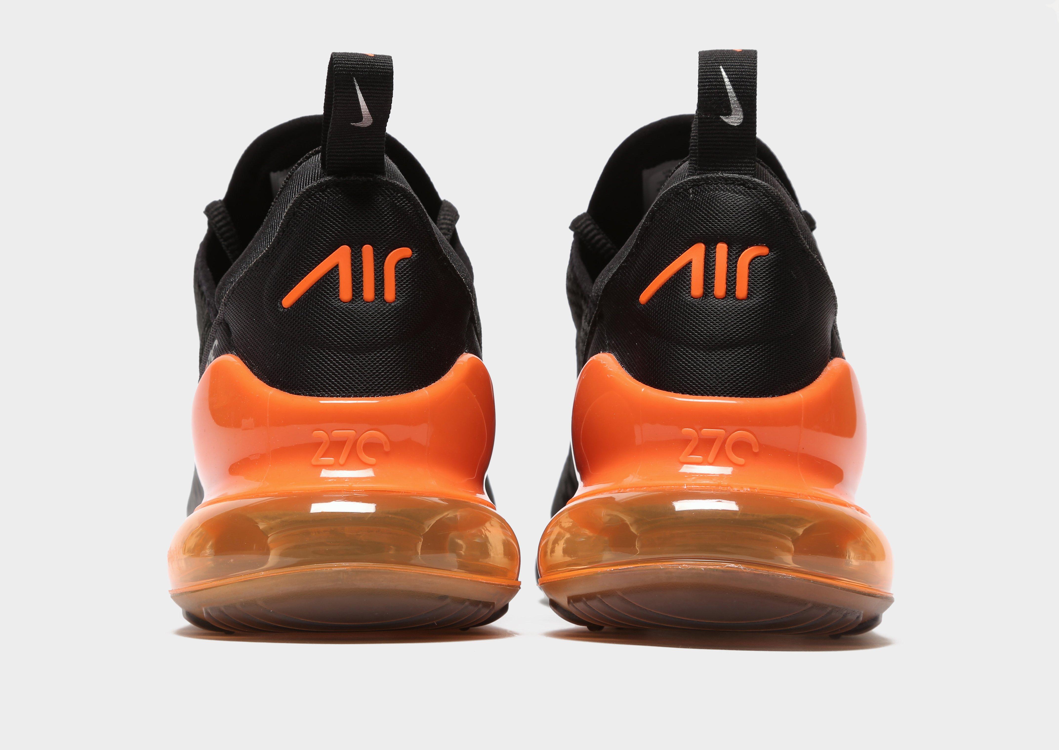 nike 270s black and orange