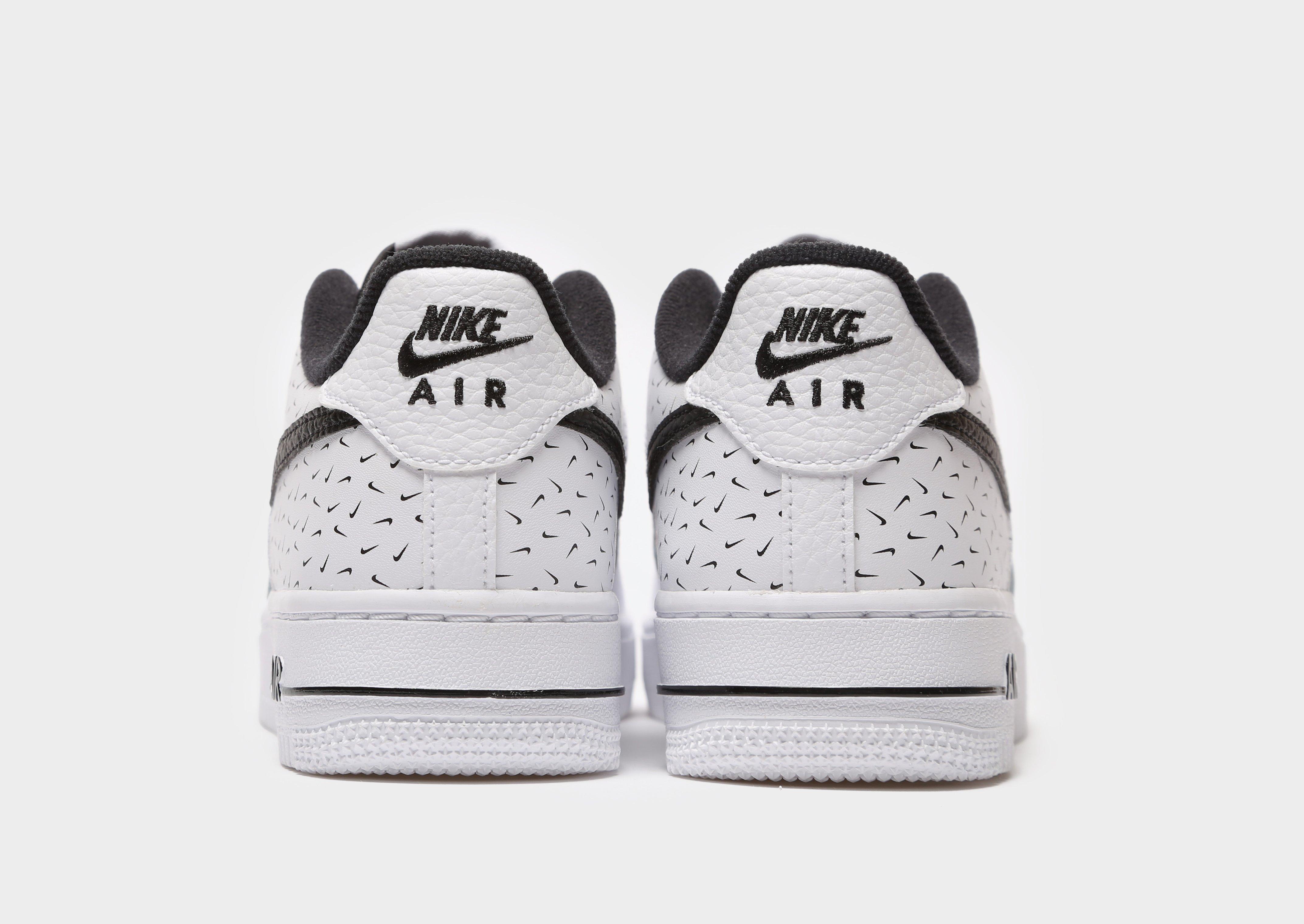 air force 1 white with black tick junior