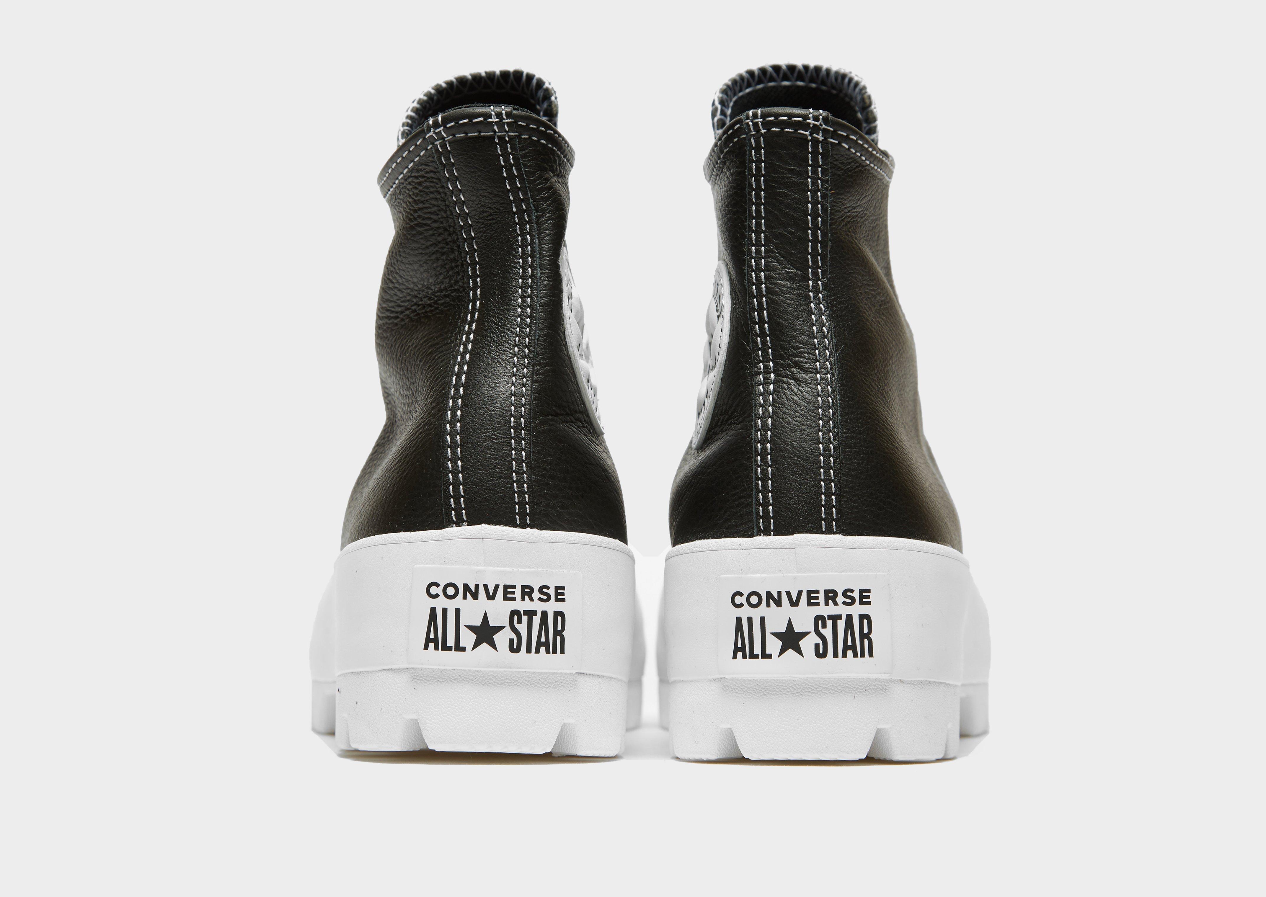 black hi lugged converse