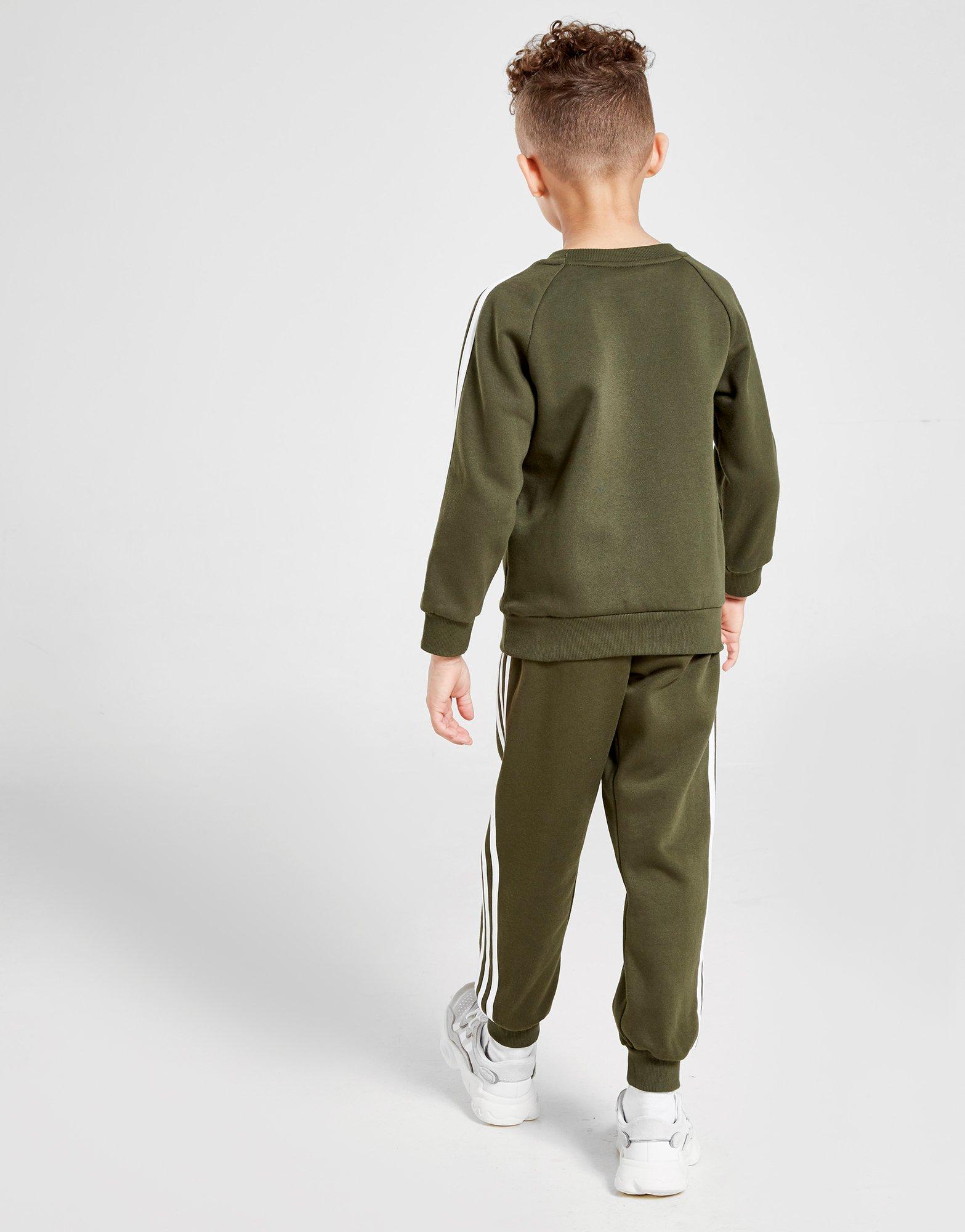 children's khaki adidas tracksuit