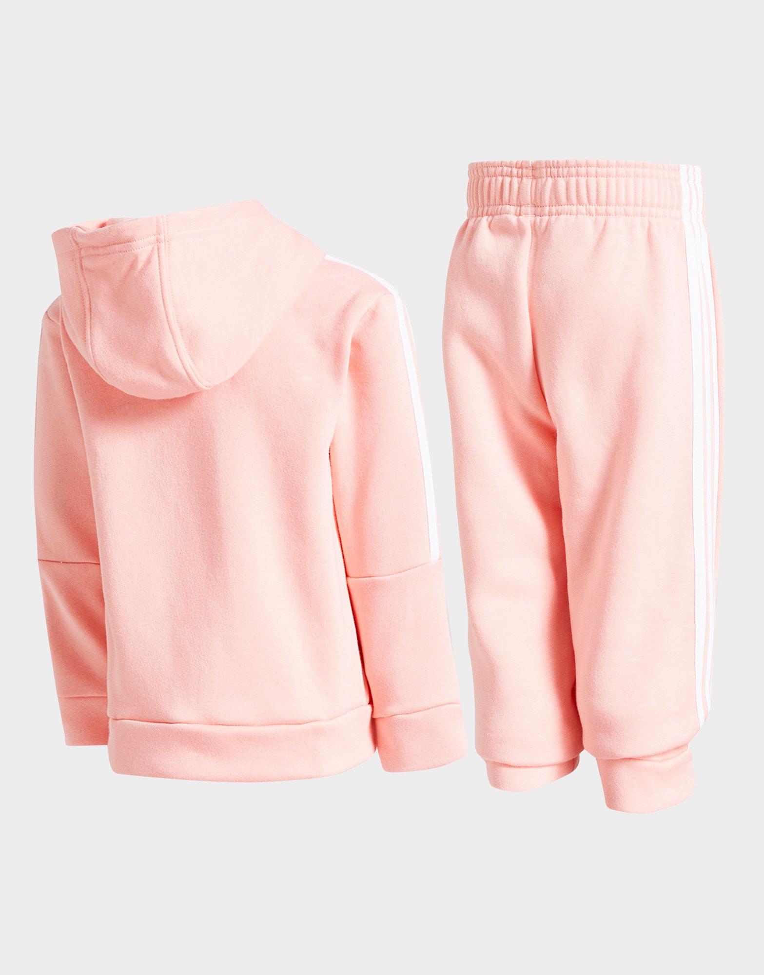adidas girls pink tracksuit