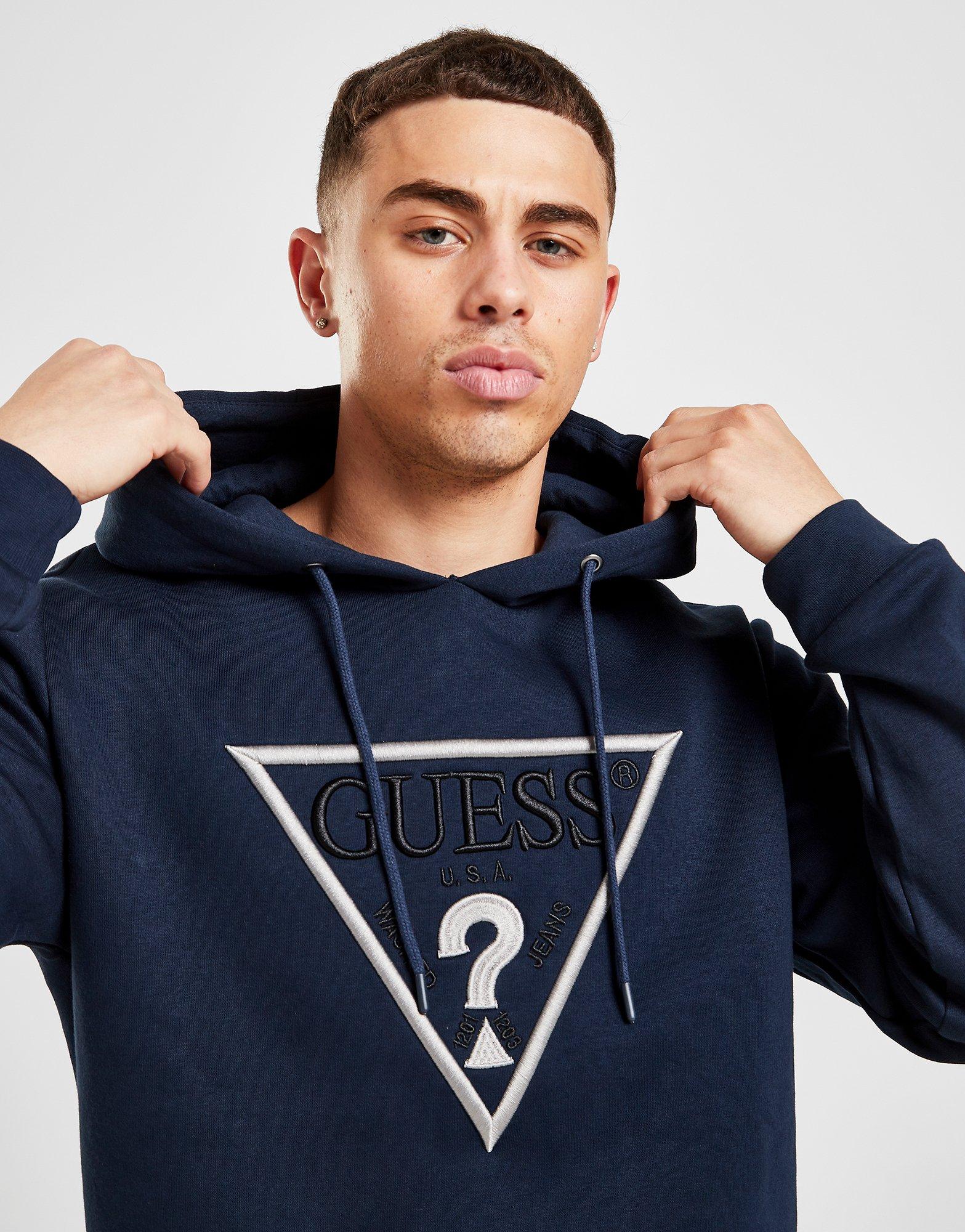 guess triangle hoodie