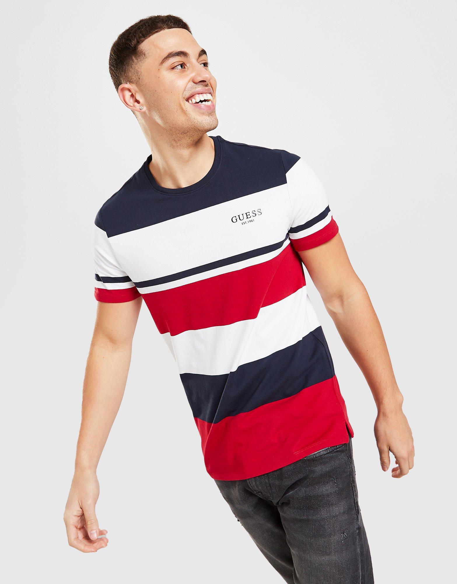 guess striped red shirt