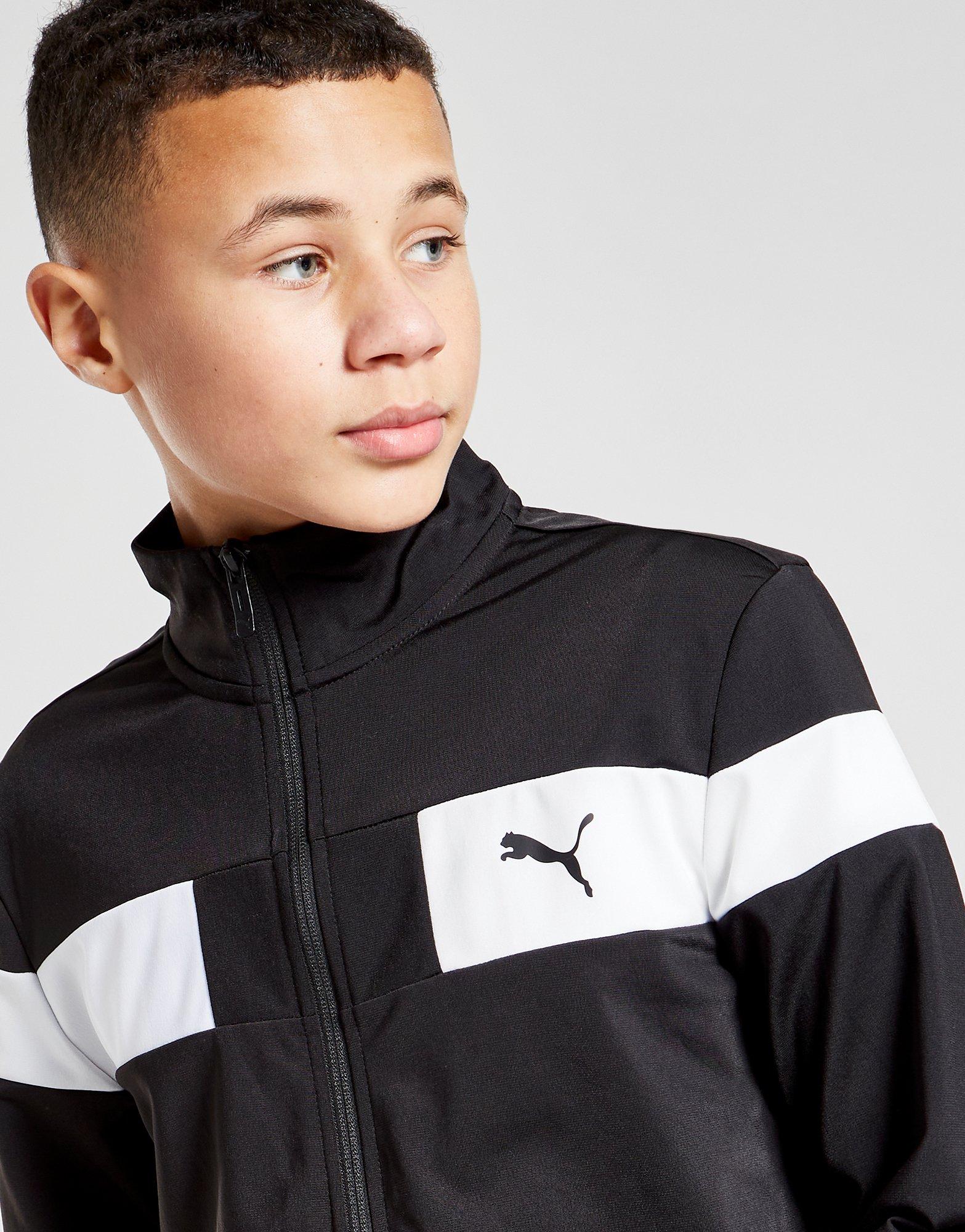 black puma tracksuit junior