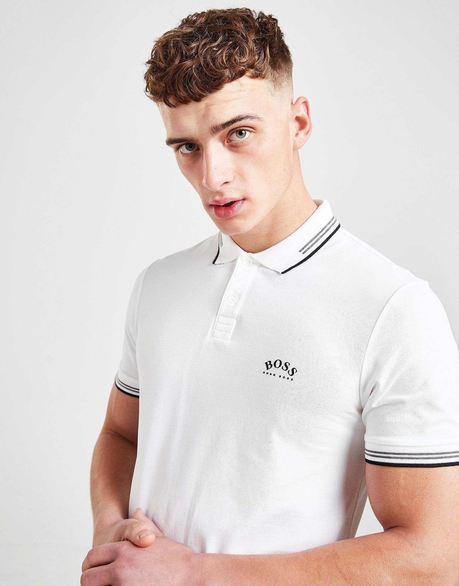 boss polo shirt white