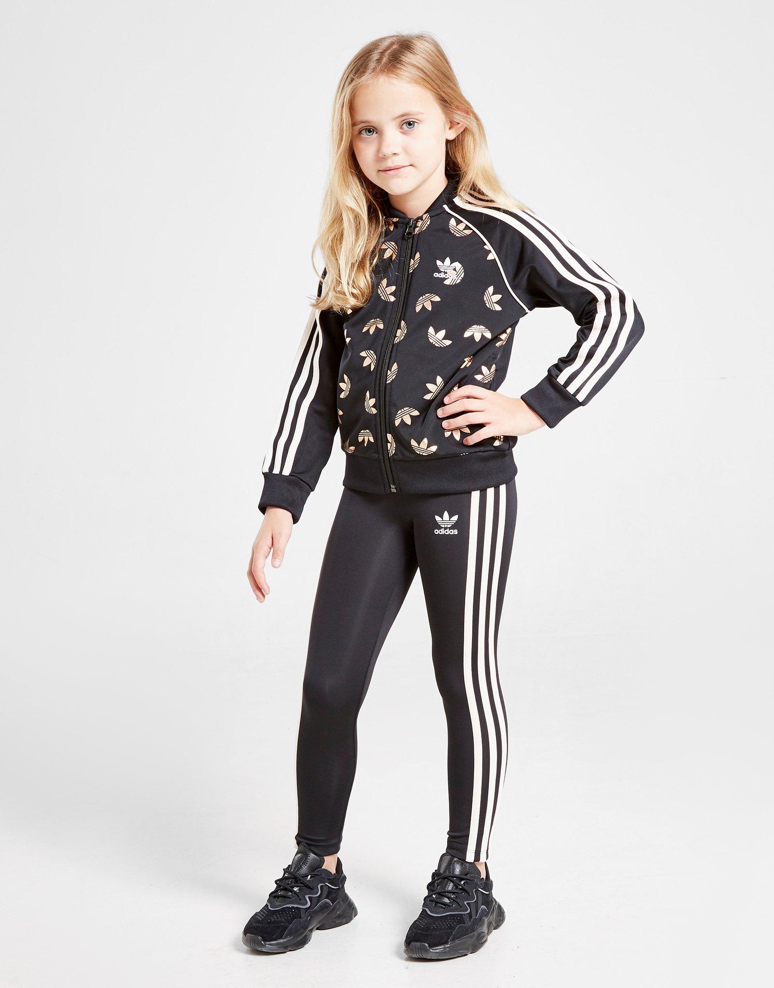 Black adidas Originals Girls' SS Track 