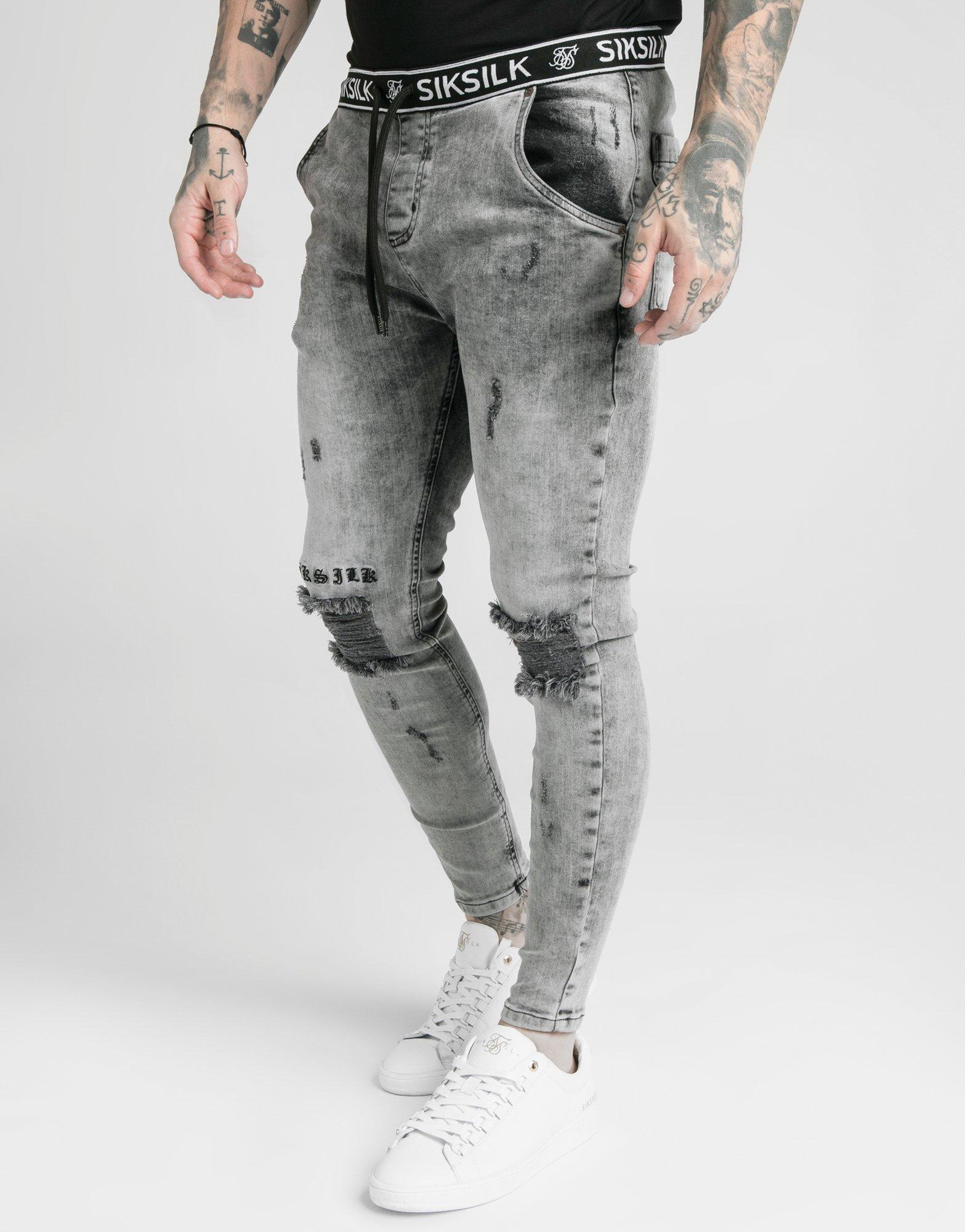 siksilk distressed jeans