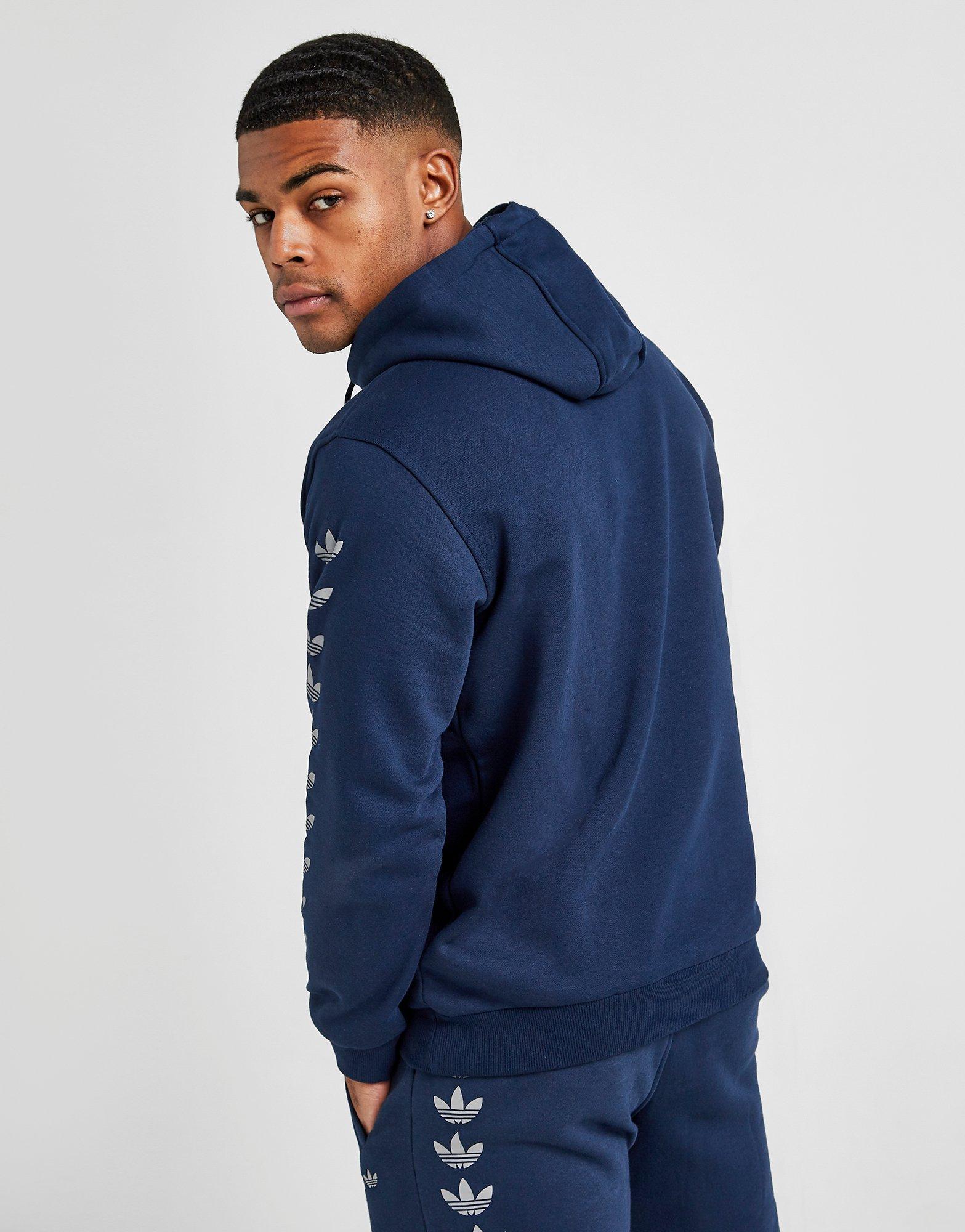 adidas blue trefoil hoodie