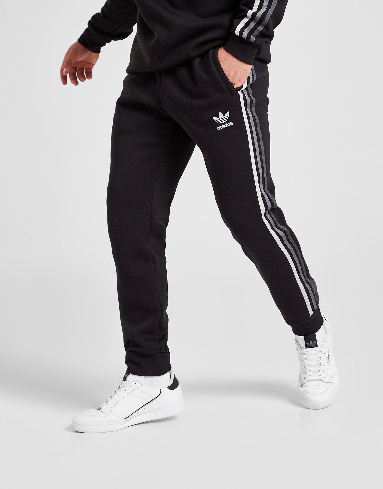 adidas originals trefoil stripe fleece track pants