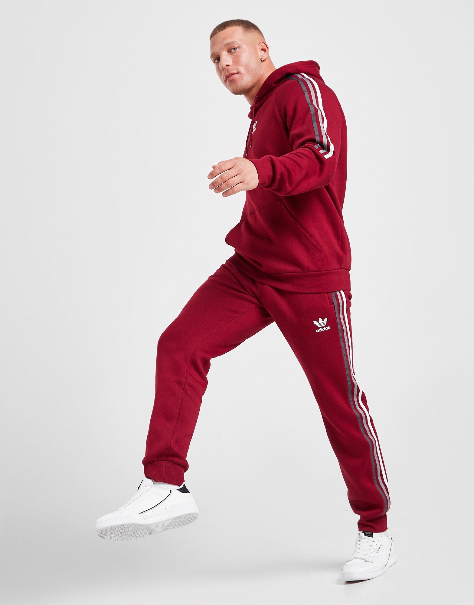 adidas originals trefoil stripe fleece track pants