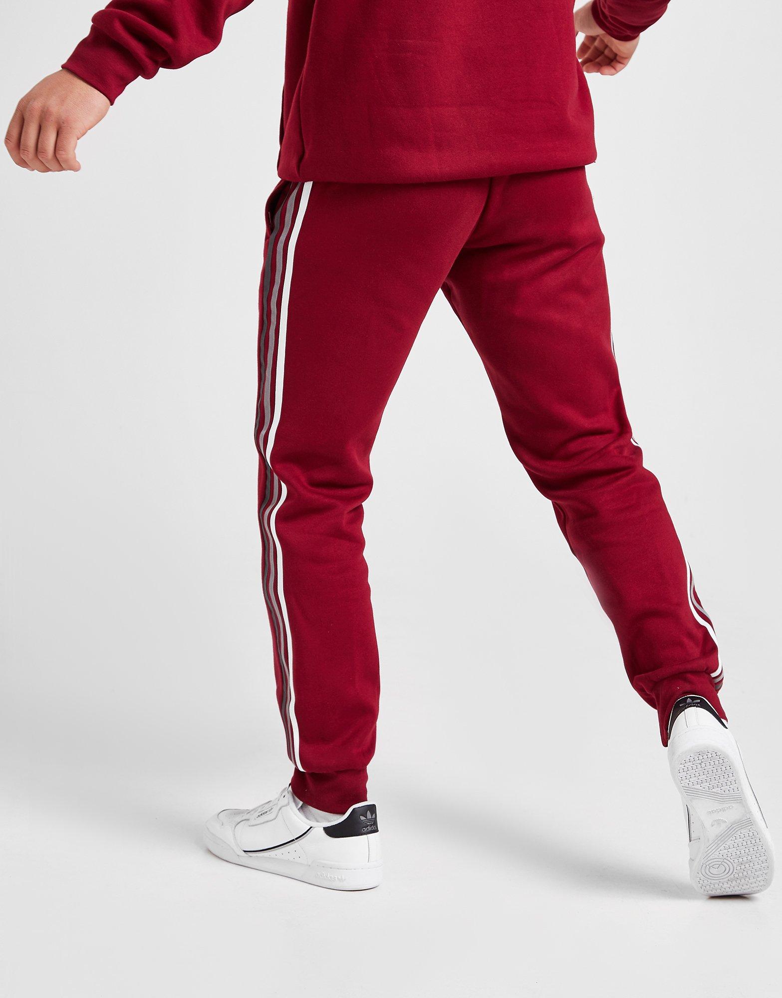 adidas originals trefoil stripe fleece track pants