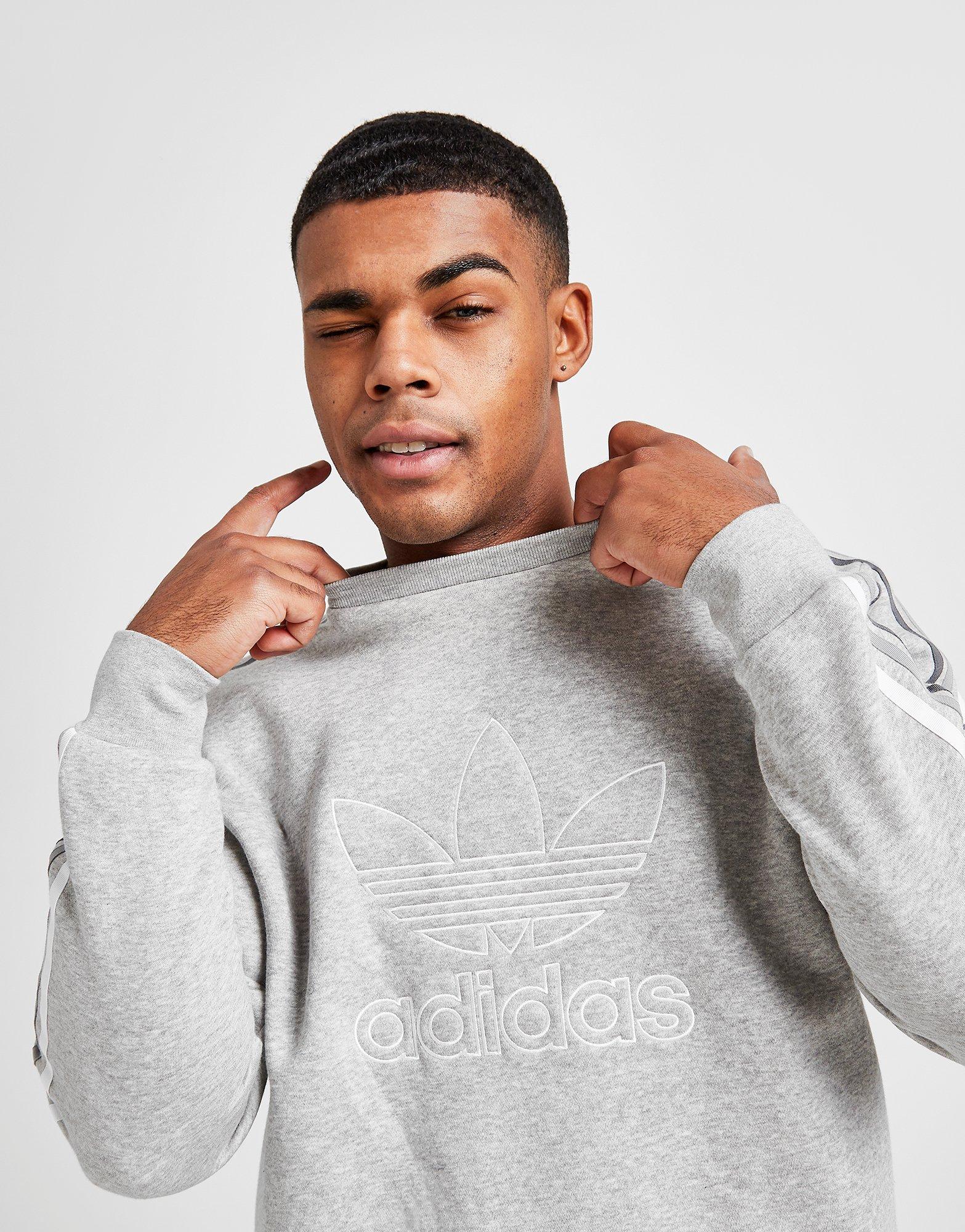 adidas 3 stripes crew neck