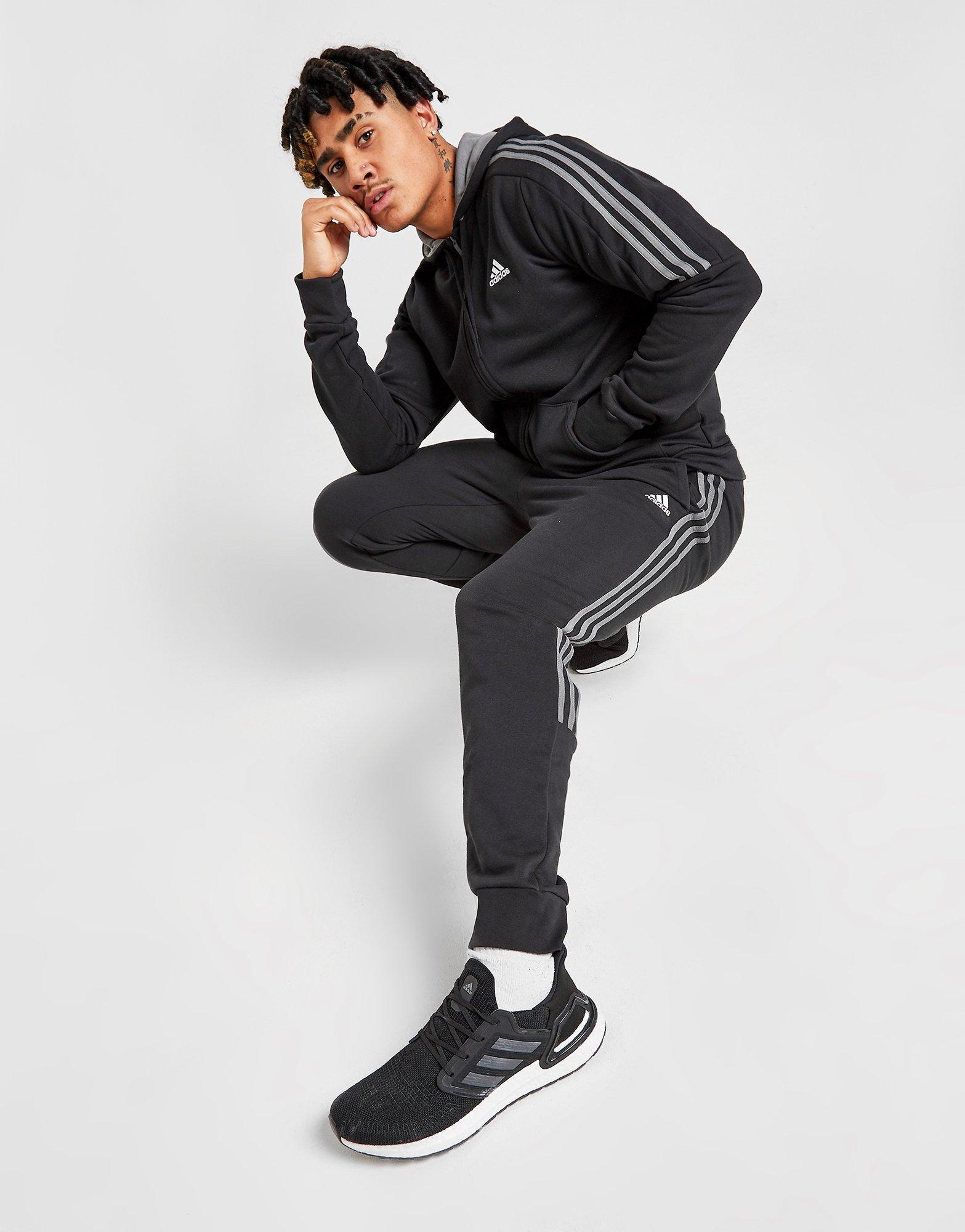 adidas skateboarding half zip reversible fleece sweatshirt in black