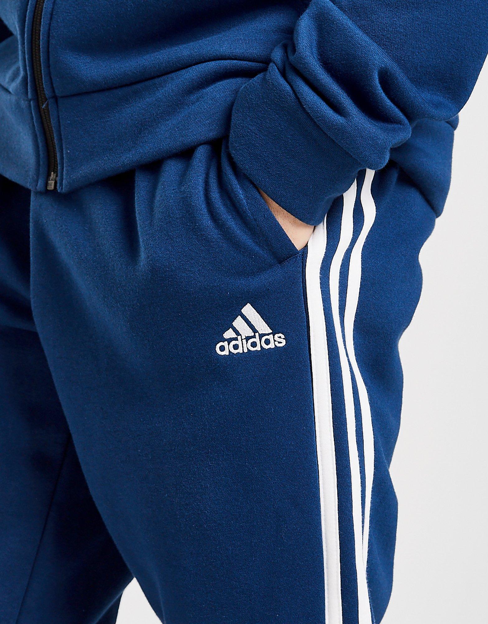 Jogging slim style long bleu pétrole homme - Adidas