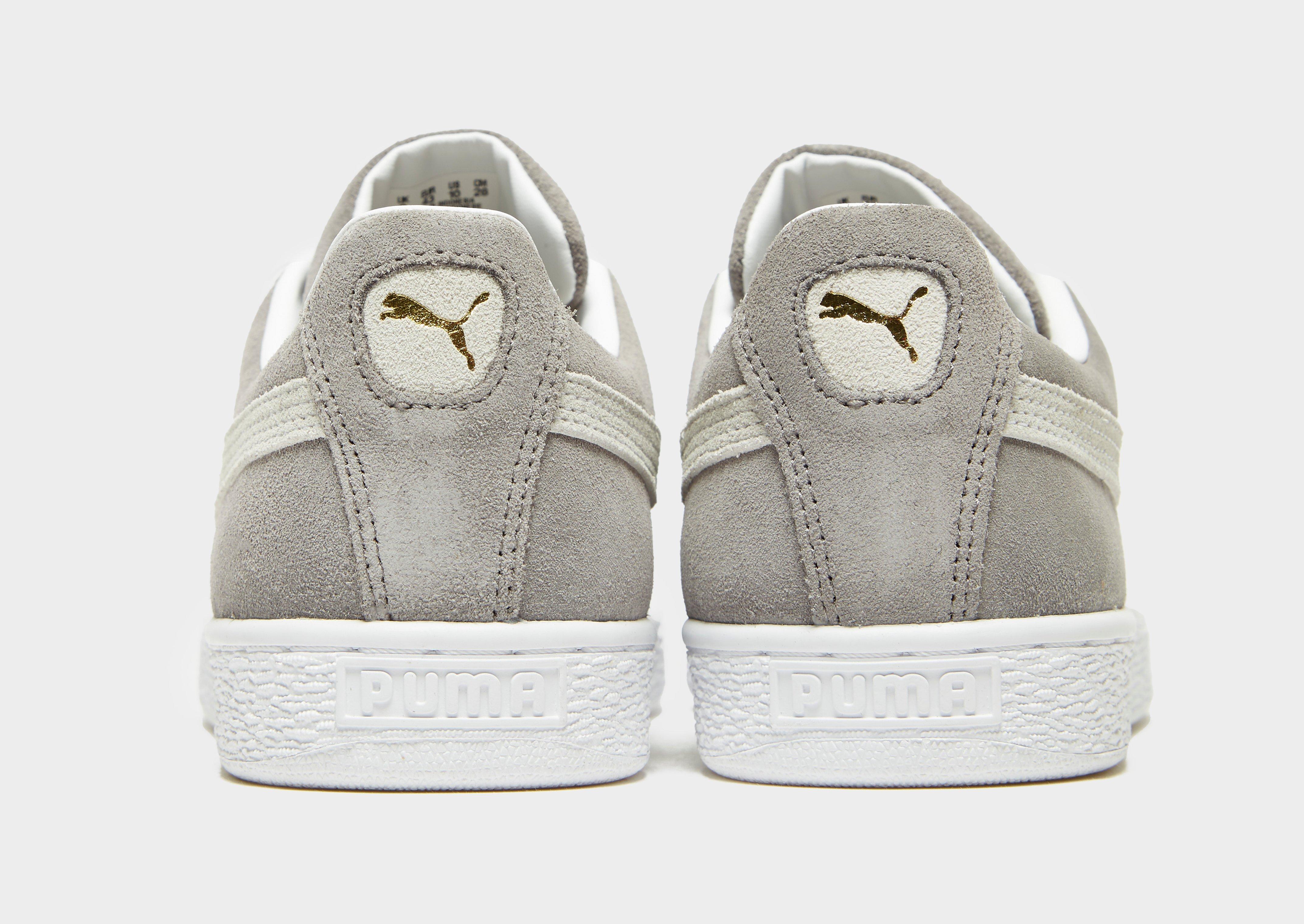 light grey suede pumas