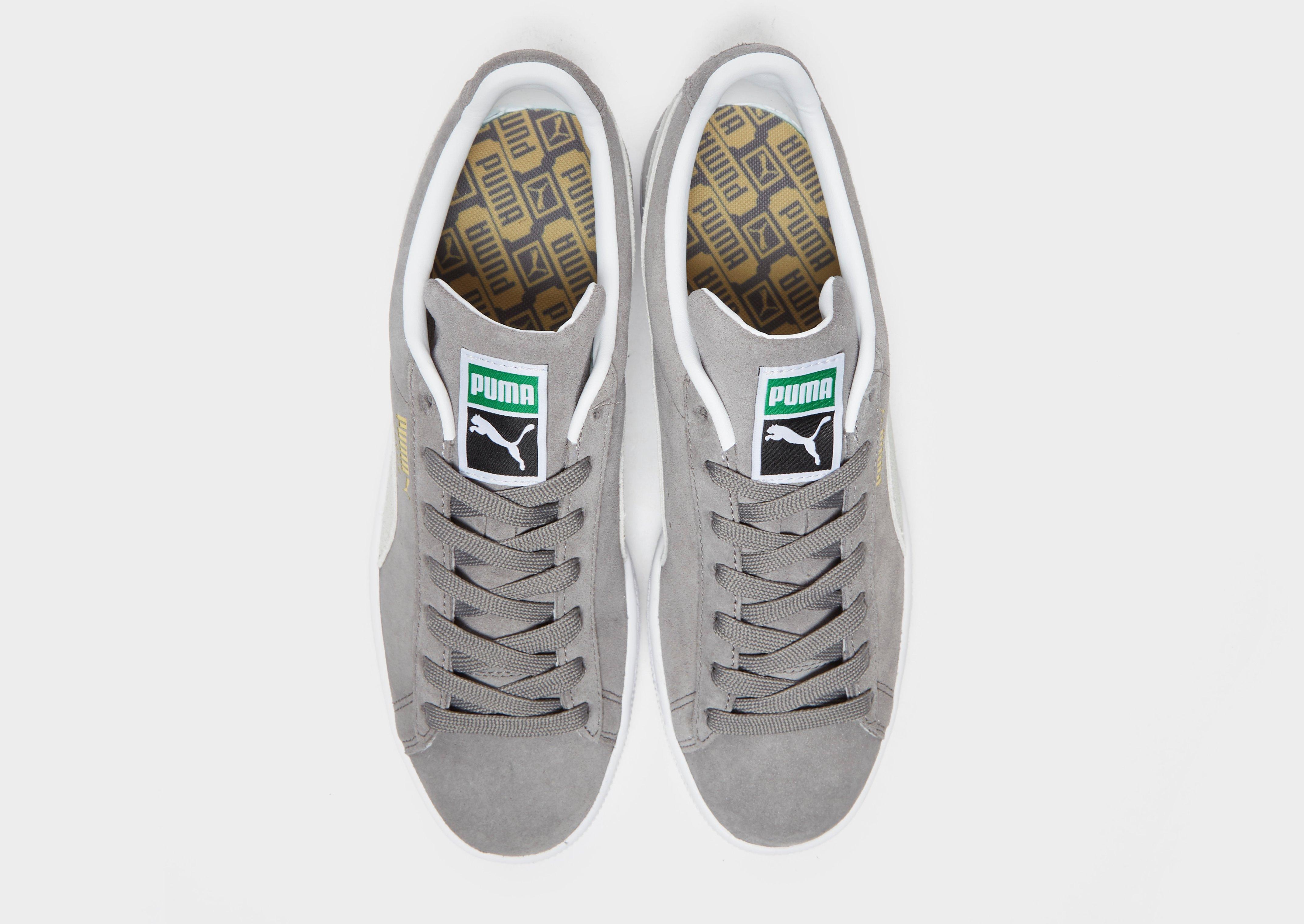 light grey suede pumas