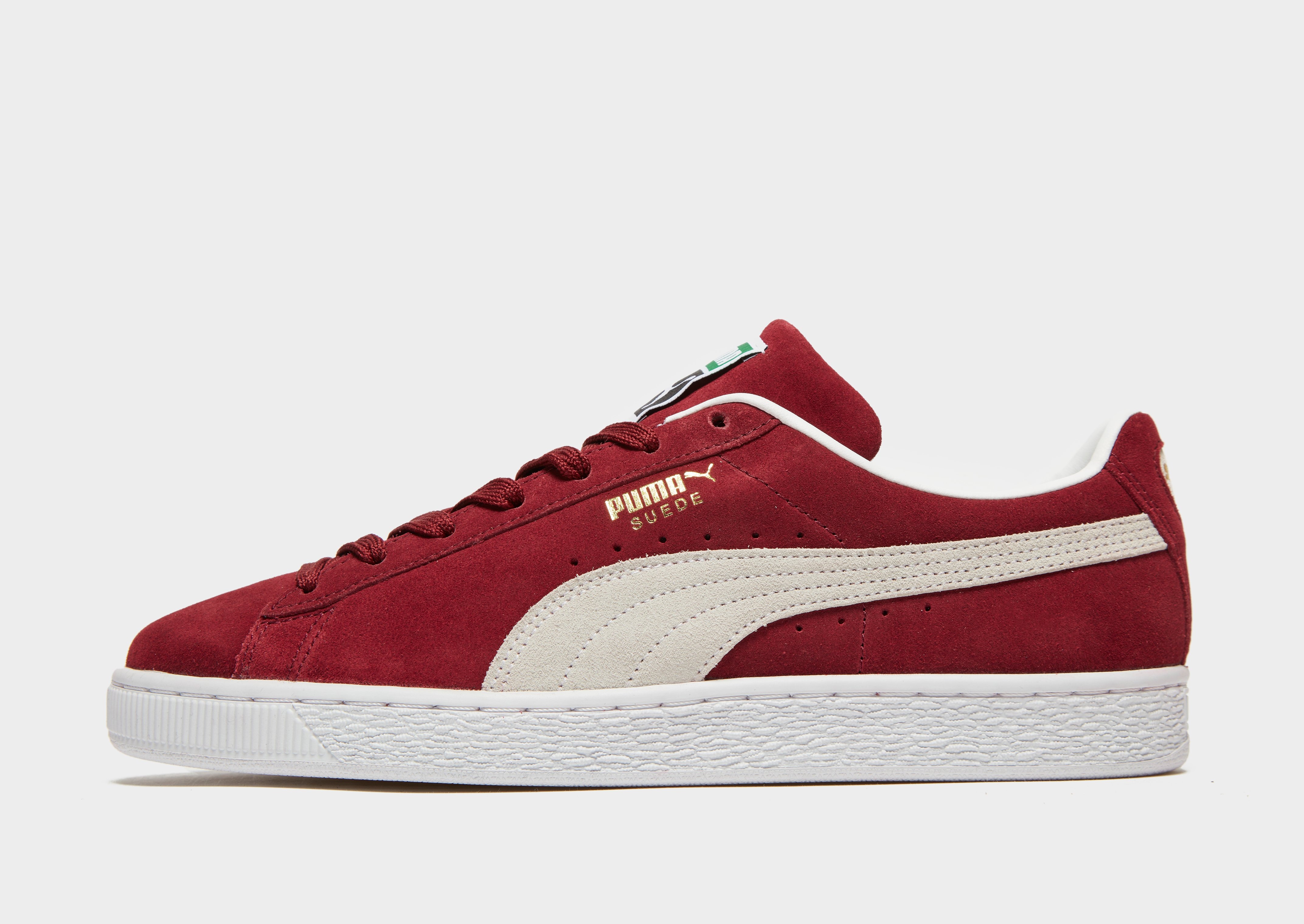 black red puma suede