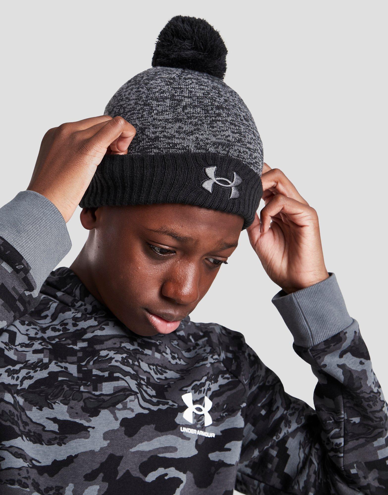 under armour logo pom beanie hat