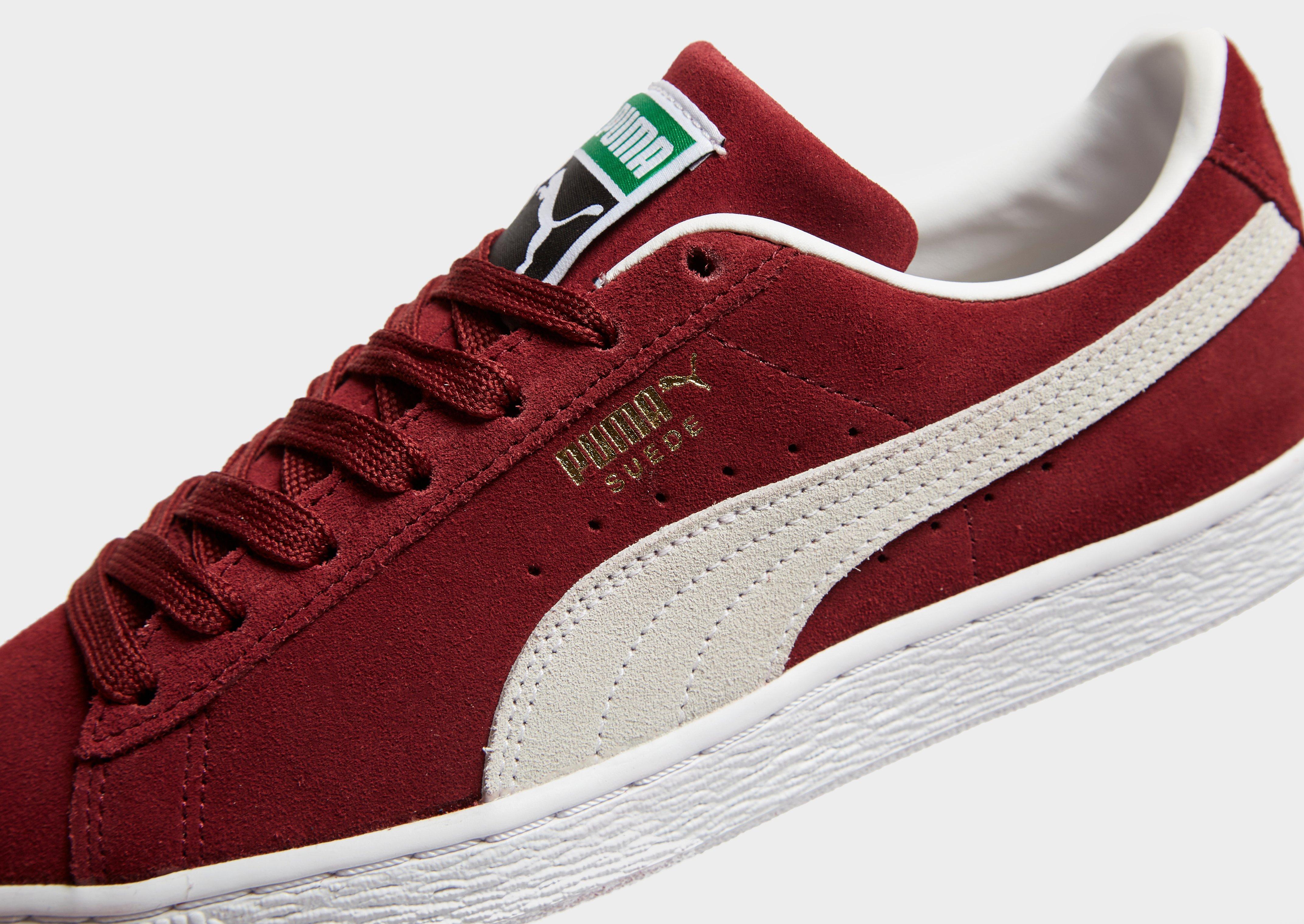 puma red suede womens