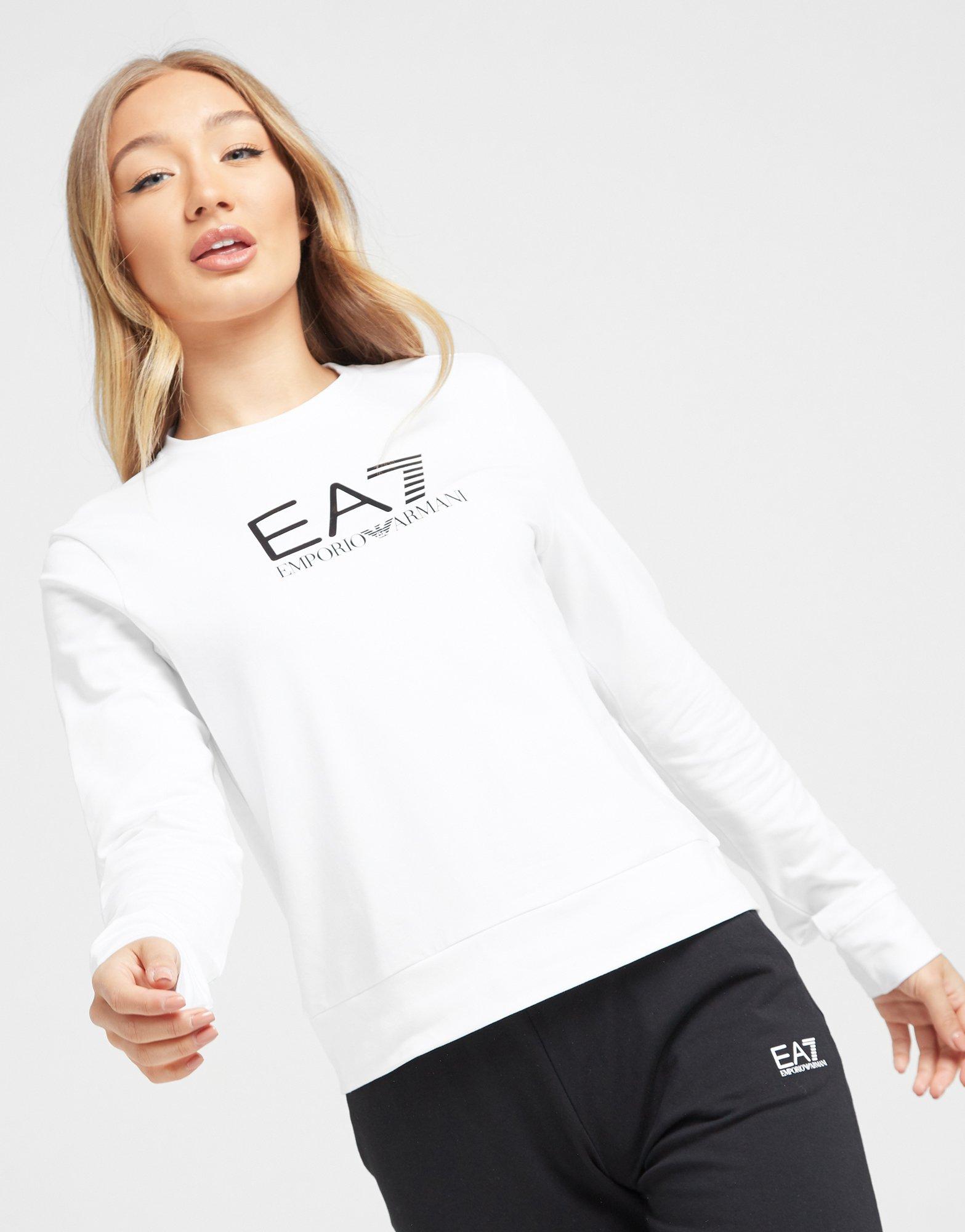 white ea7 tracksuit