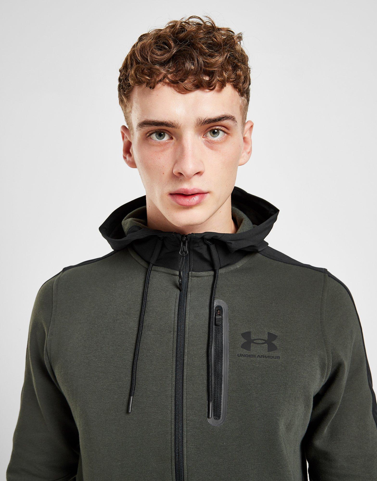 under armour fleece full zip hoodie heren