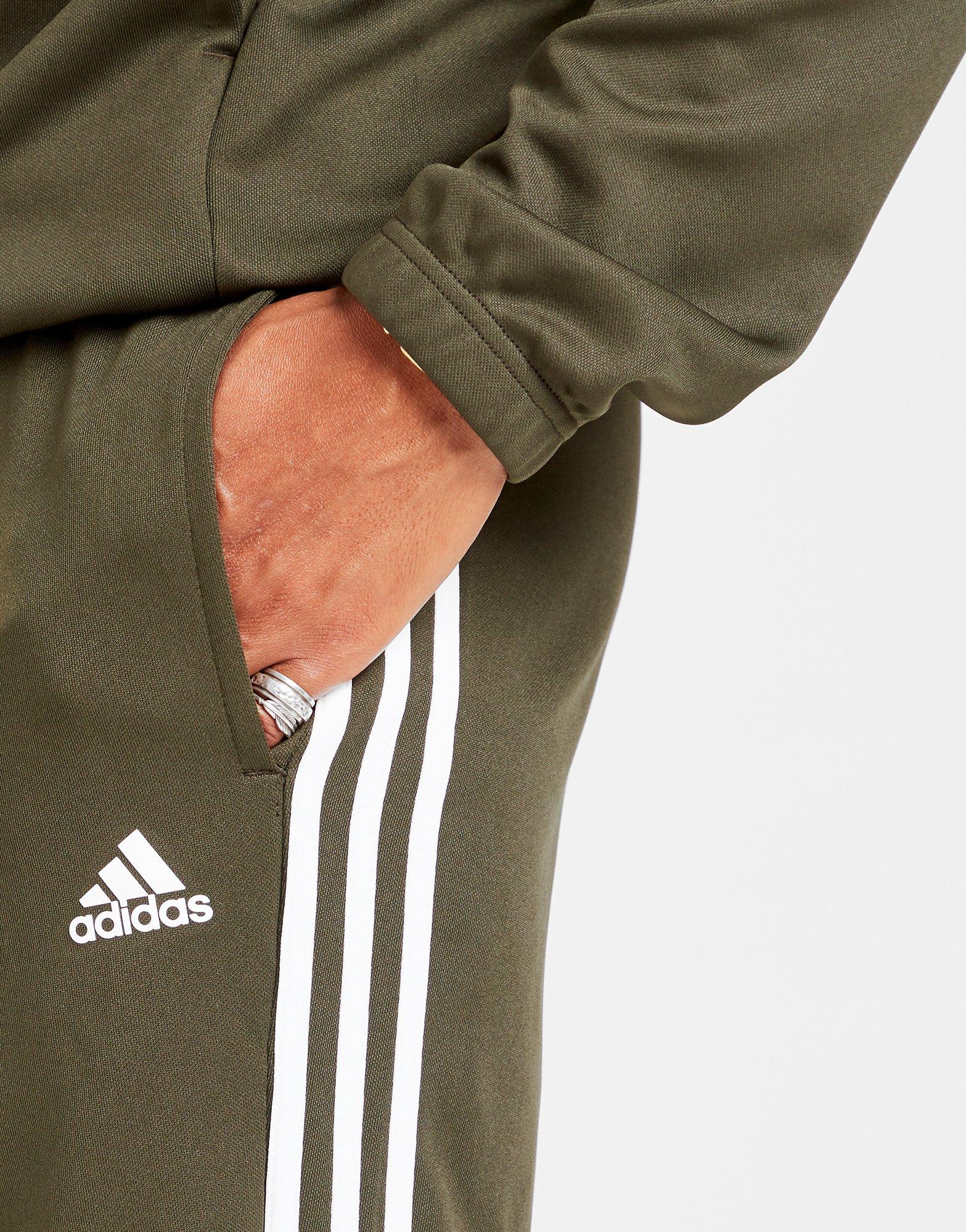 adidas 3 stripe poly tracksuit