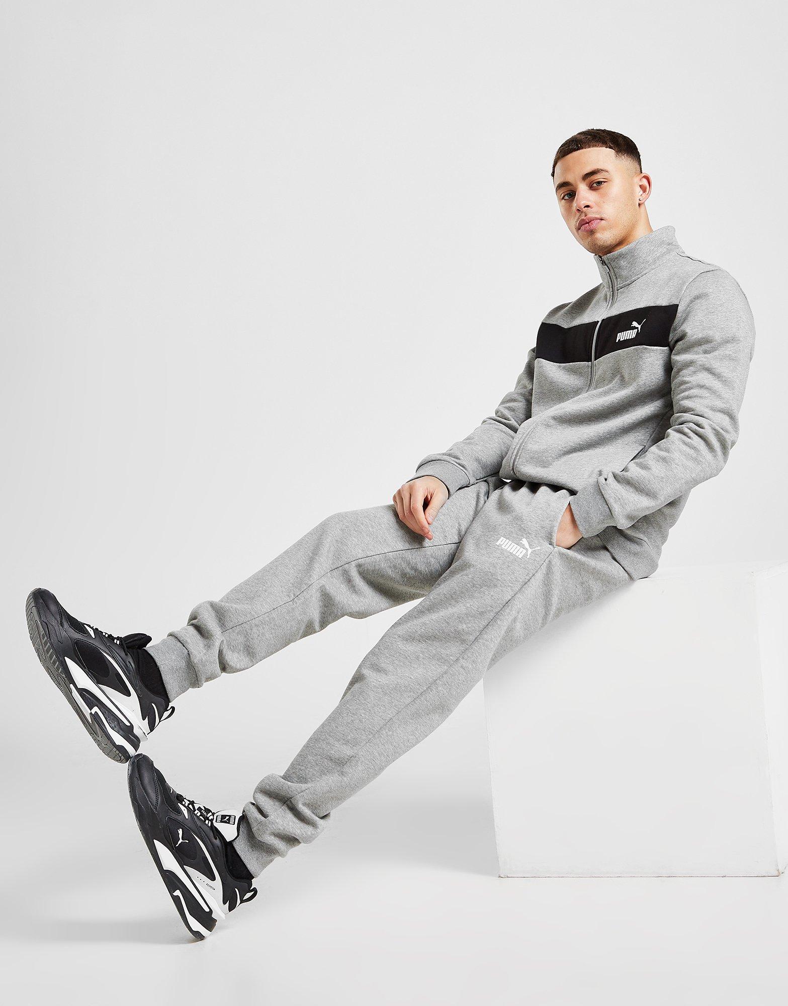 puma grey fleece tracksuit