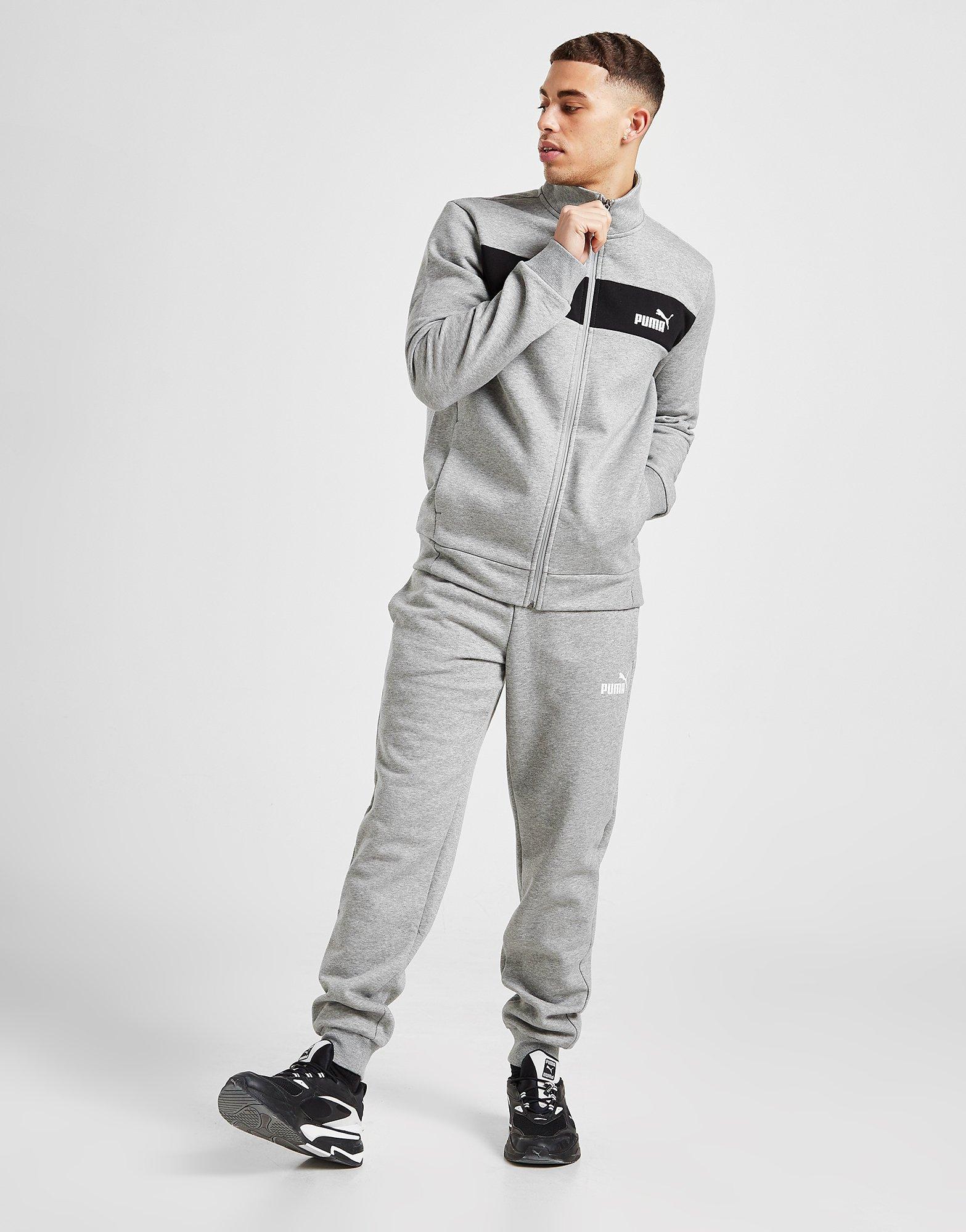 puma grey fleece tracksuit