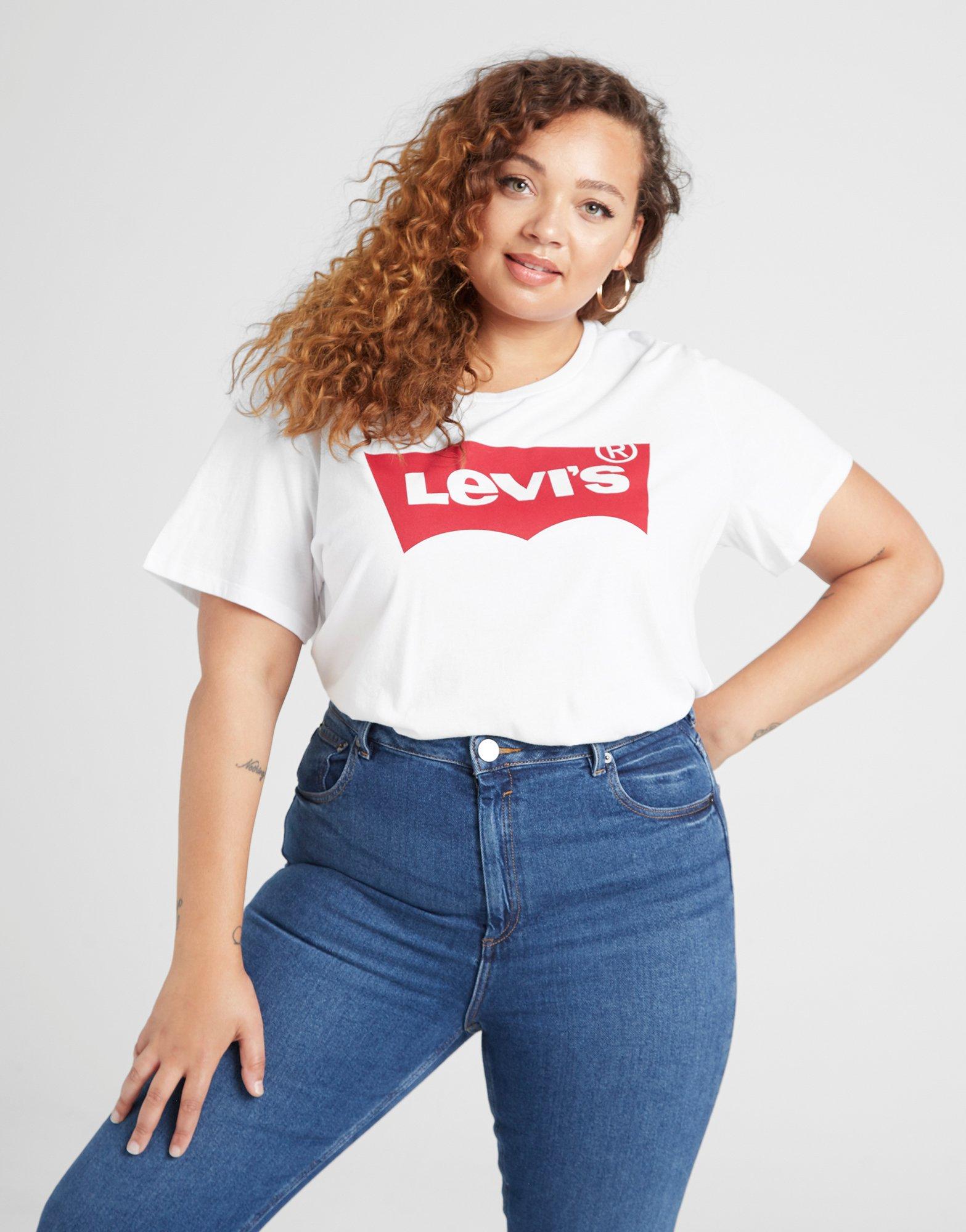 White Levis Perfect Plus Size T-Shirt 