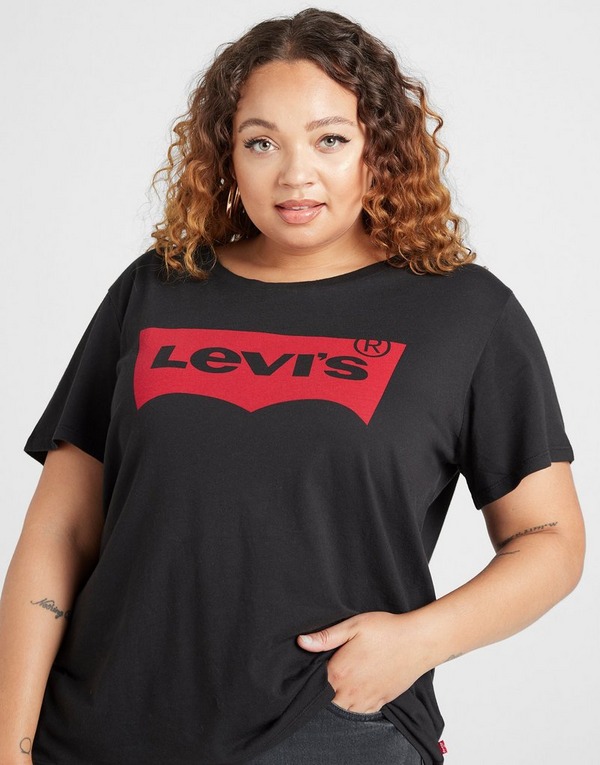 Levis Perfect Plus Size T Shirt Damen Schwarz Jd Sports